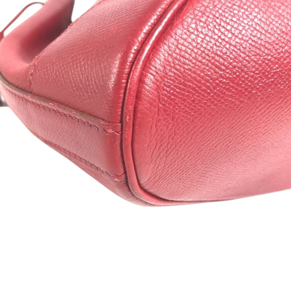 Hermes Red Color Courchevel Leather Shoulder Bag (Pre-Owned)