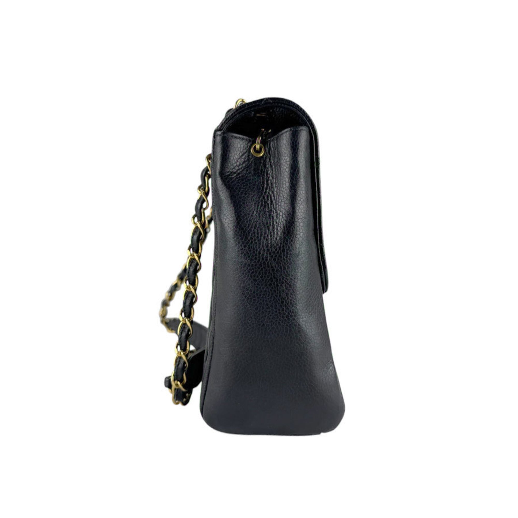 Chanel Black Grained Calfskin Shoulder Bag (Pre-Owned)