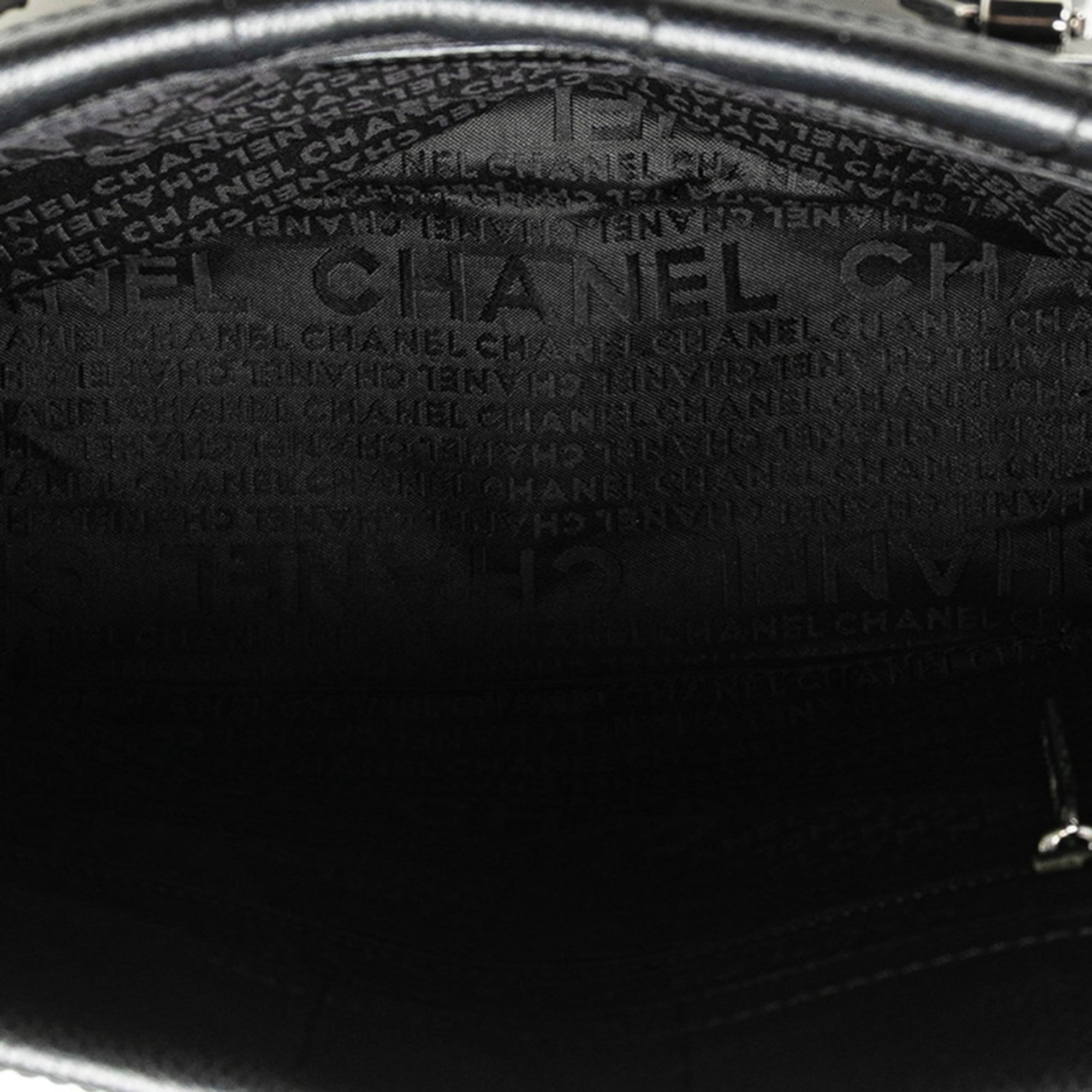 Chanel Chocolate Bar Black Grained Calfskin Tote Bag (Pre-Owned)