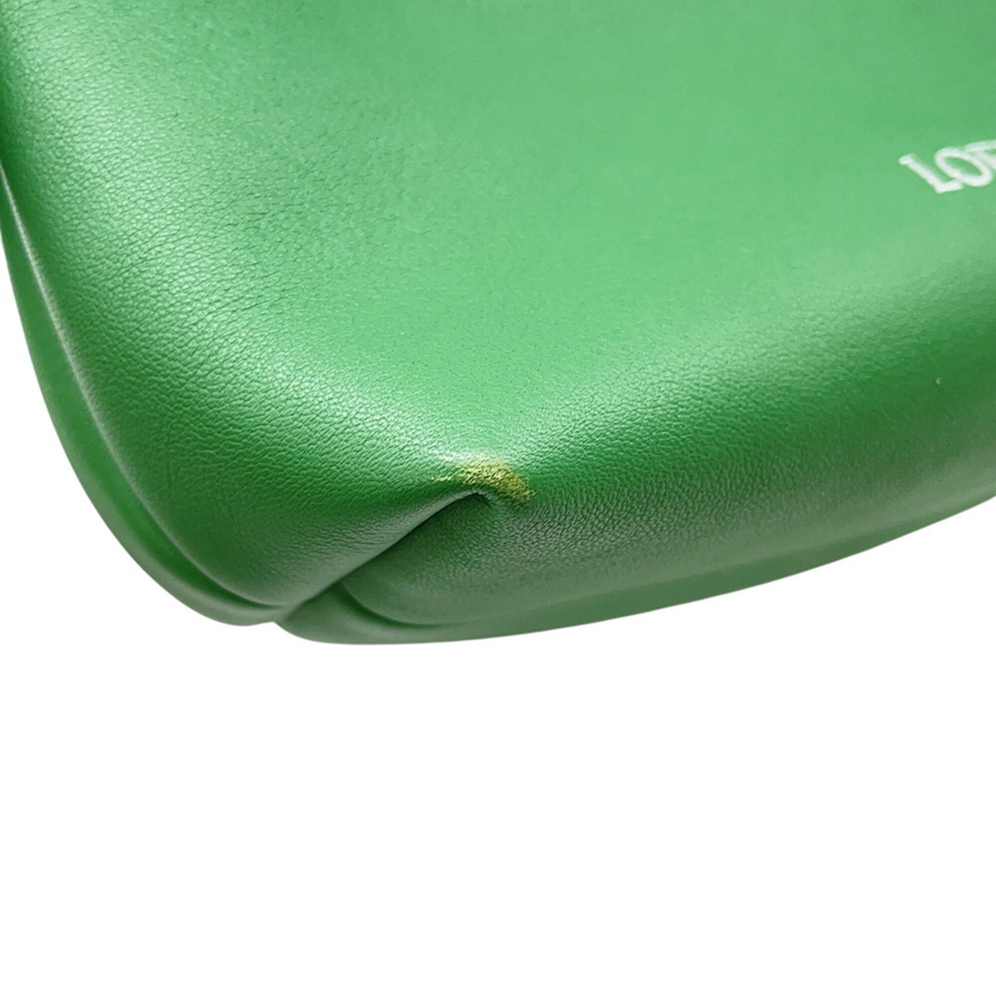 Loewe Green Leather Handbag Shoulder Bag (Pre-Owned)