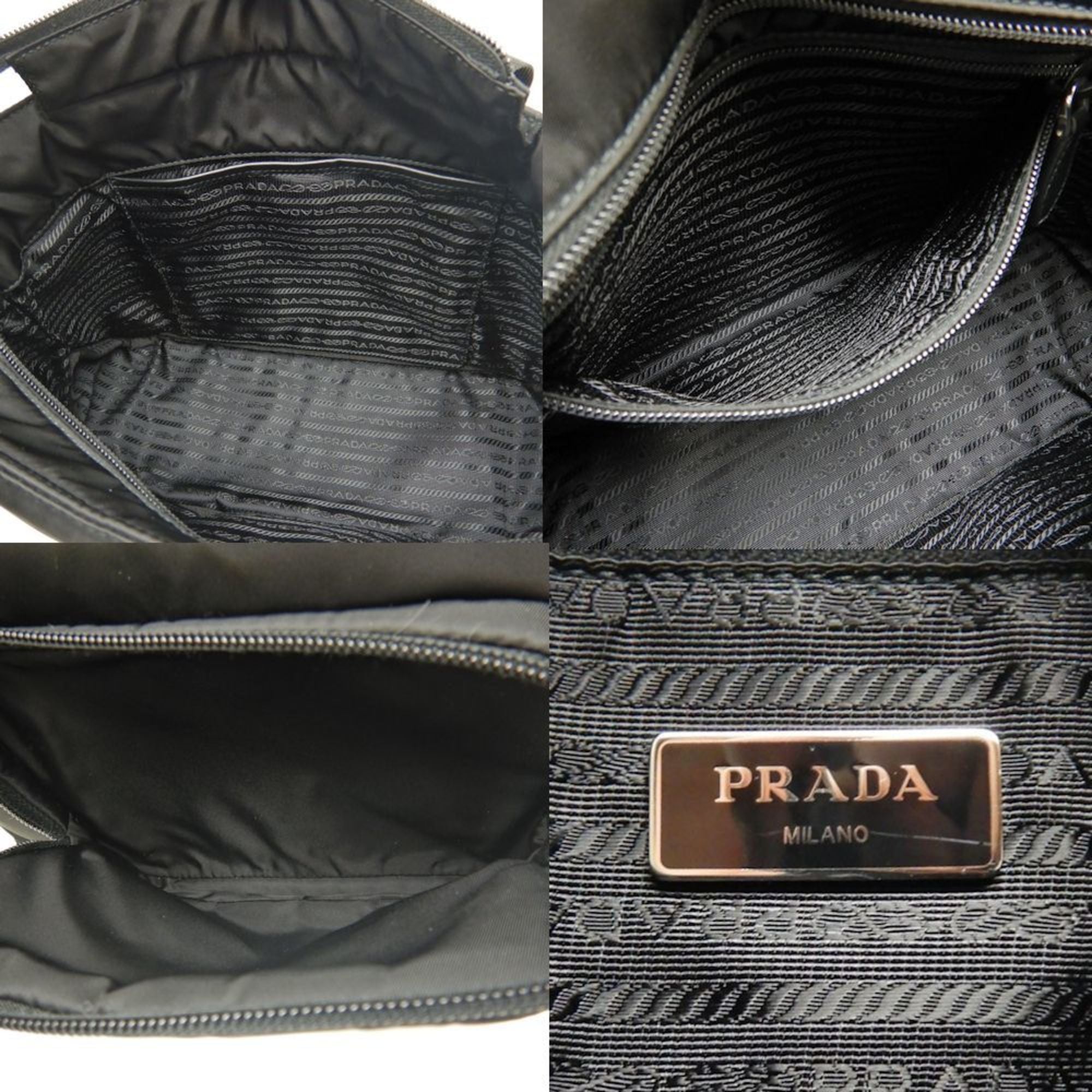 Prada Nero Nylon Pouch Tote Bag (Pre-Owned)
