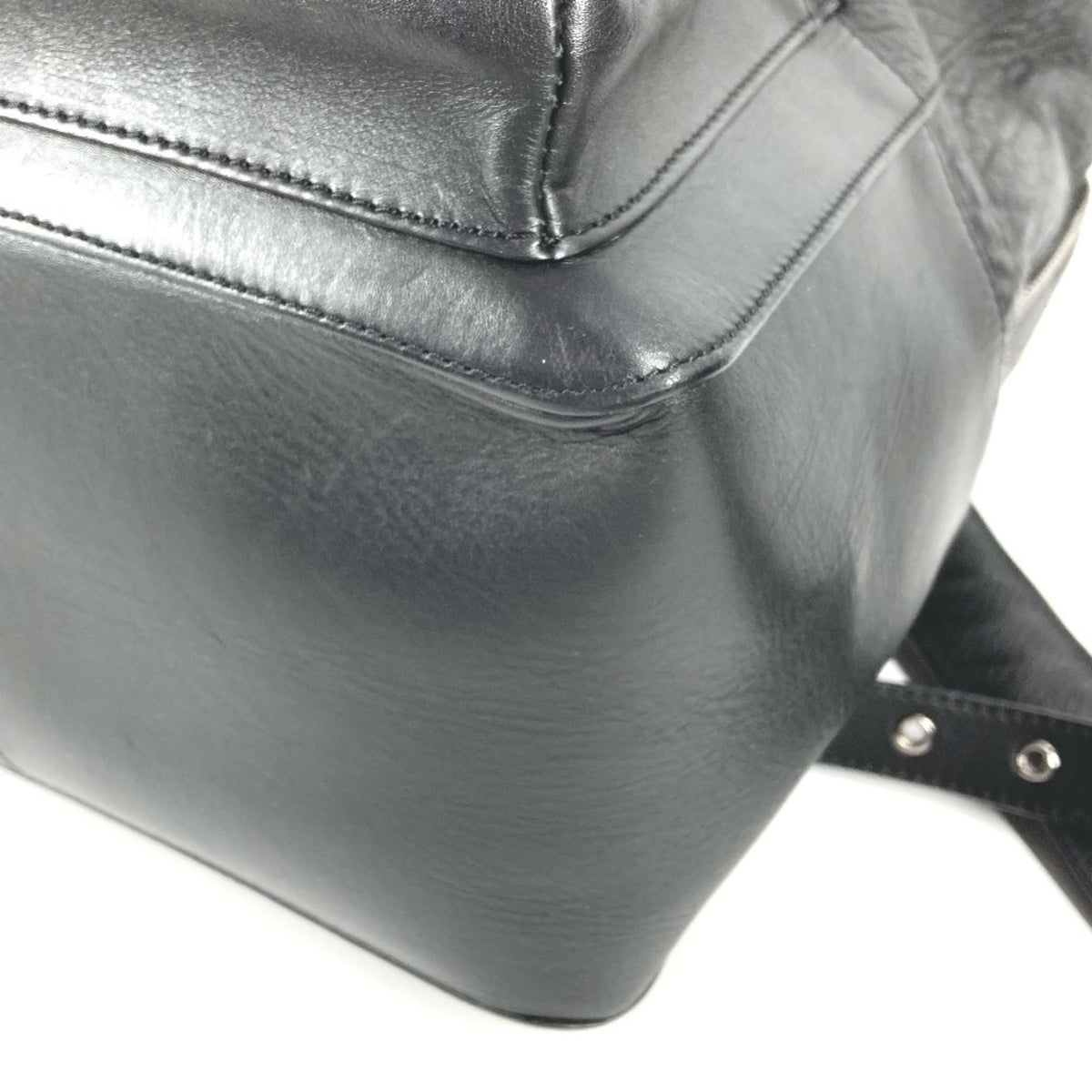 Christian Louboutin Black Red Color Leather Backpack (Pre-Owned)