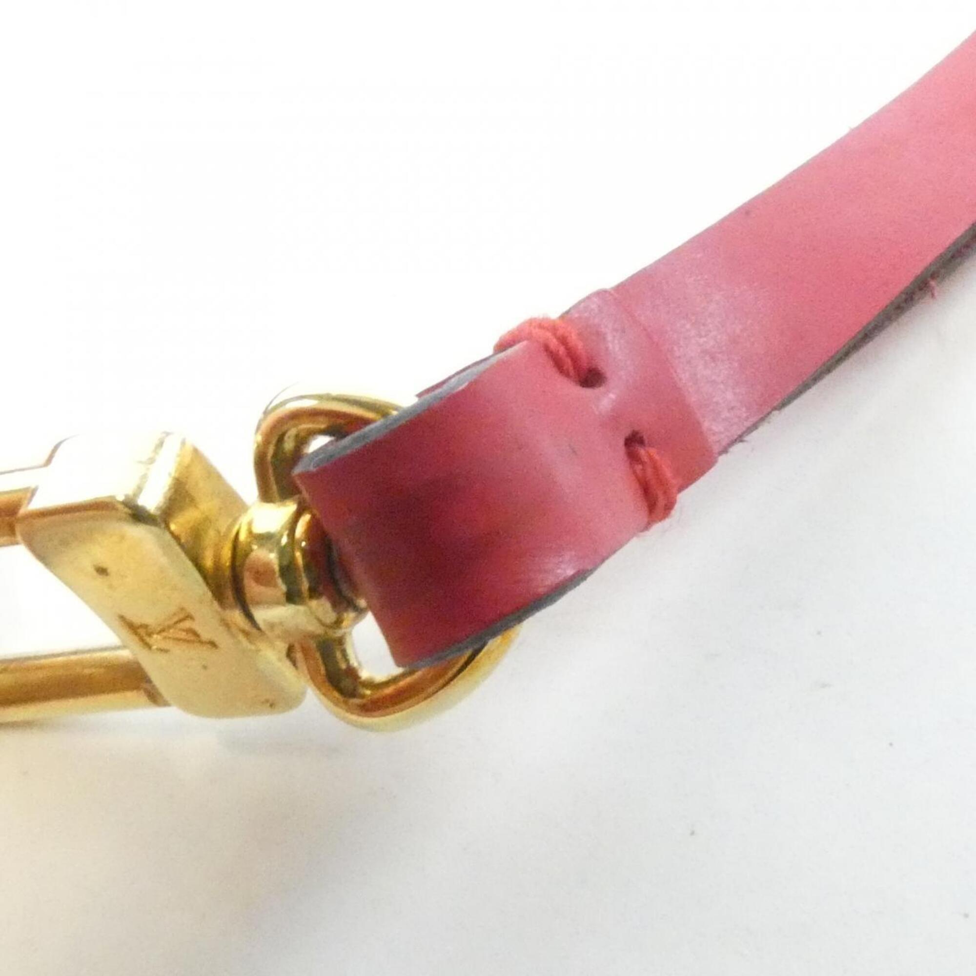 Louis Vuitton Red Color Leather Pochette Pouch (Pre-Owned)