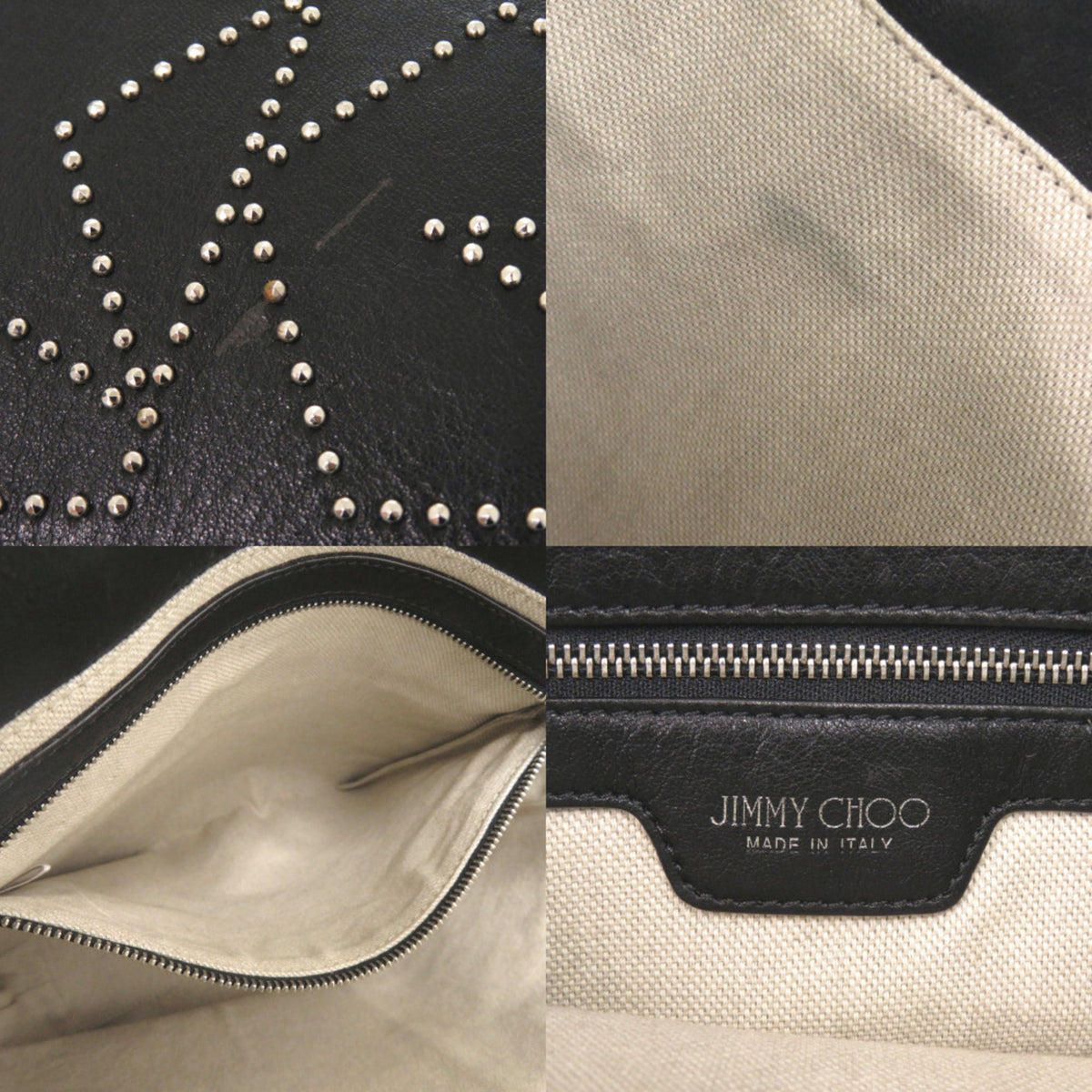 Jimmy Choo Black Leather Tote Bag (Pre-Owned)