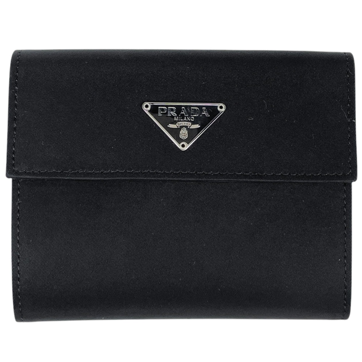 Prada Black Nero Nylon Wallet (Tri-Fold) (Pre-Owned)