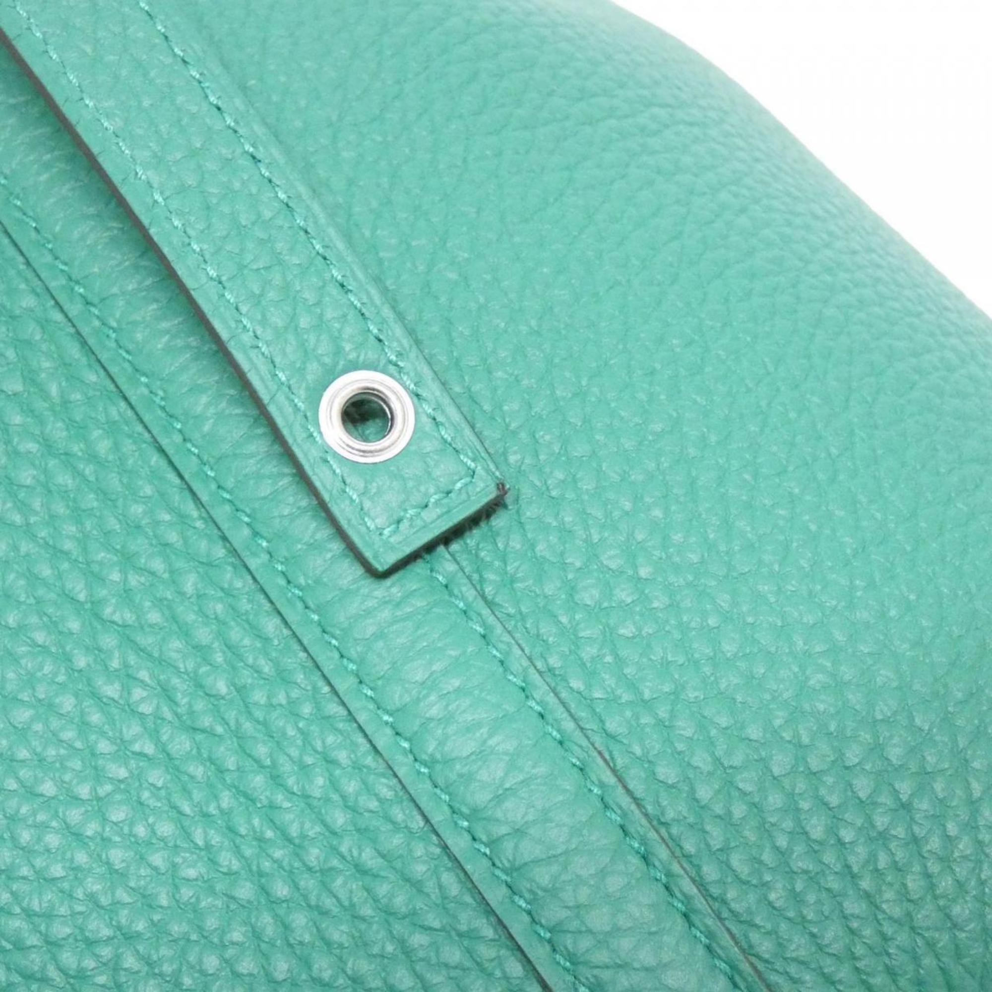Hermes Green Taurillon Clemence Leather Handbag (Pre-Owned)