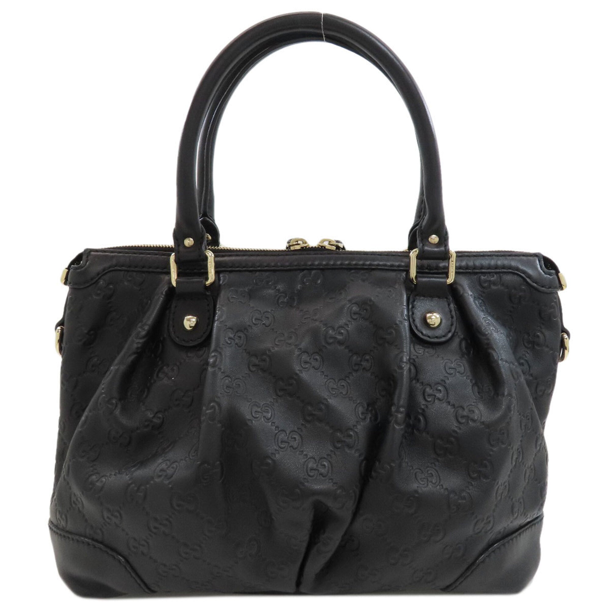 Gucci Sukey Black Leather Tote Bag (Pre-Owned)
