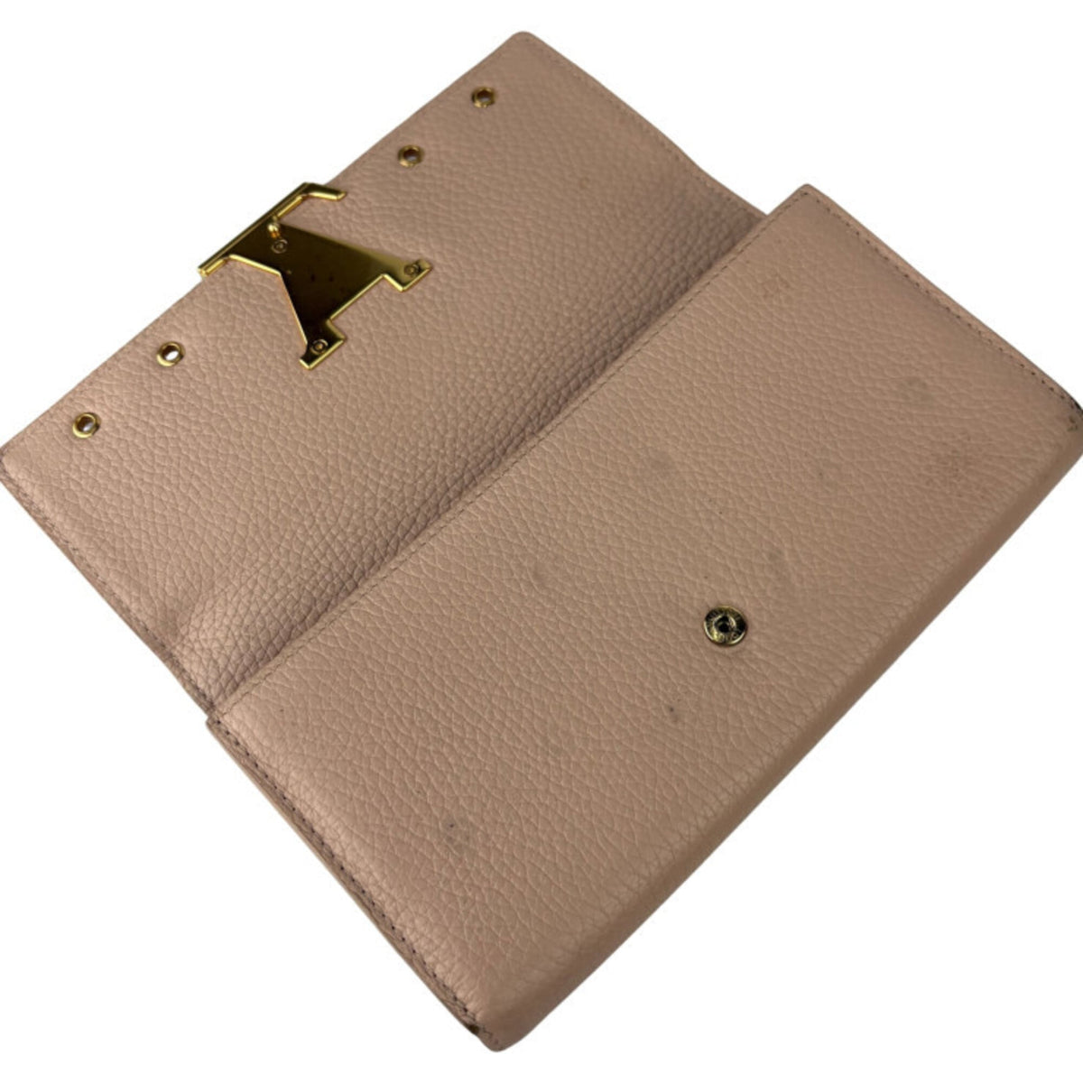Louis Vuitton Beige Leather Wallet (Bi-Fold) (Pre-Owned)