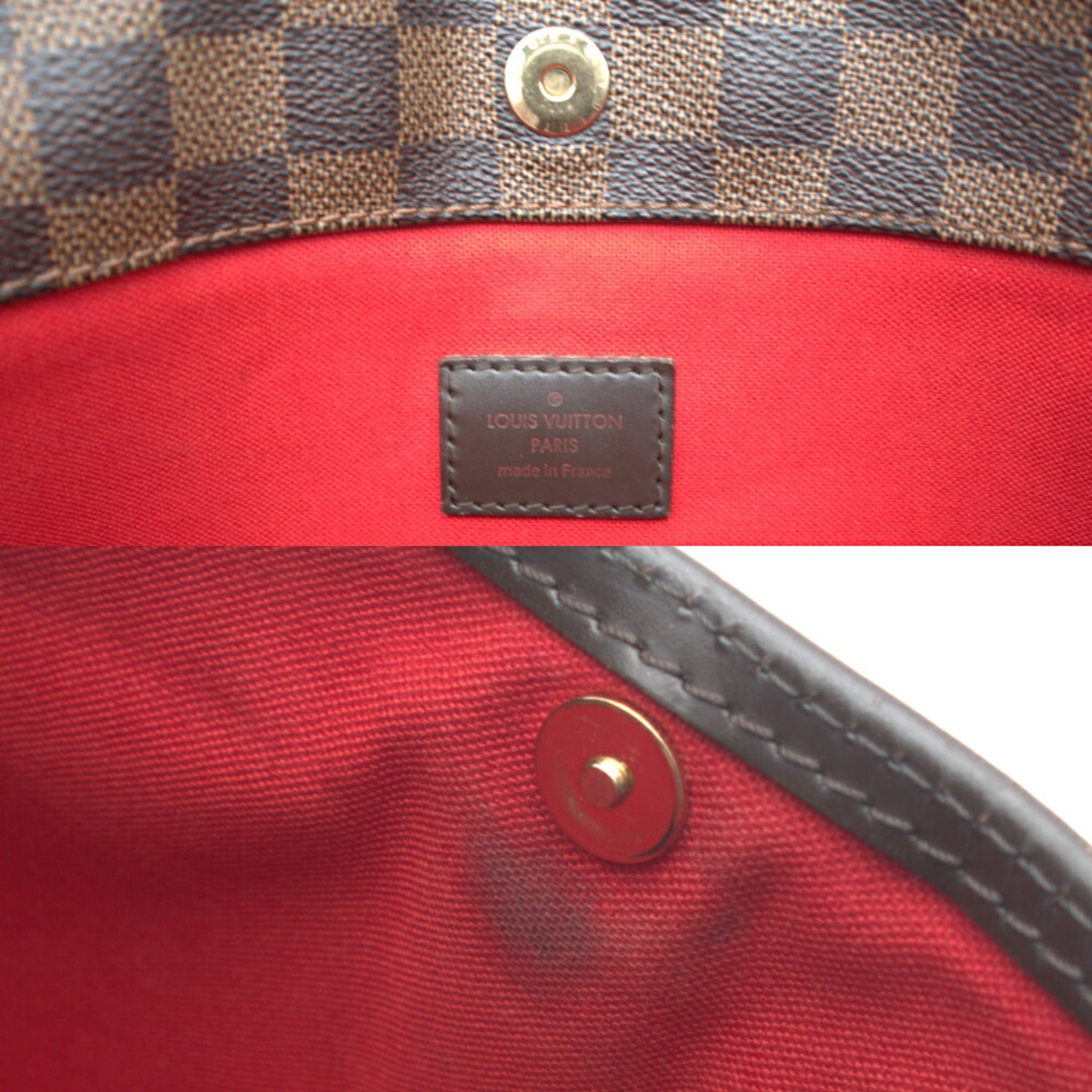Louis Vuitton Damier Canvas Ebene Damier Canvas Shoulder Bag (Pre-Owned)