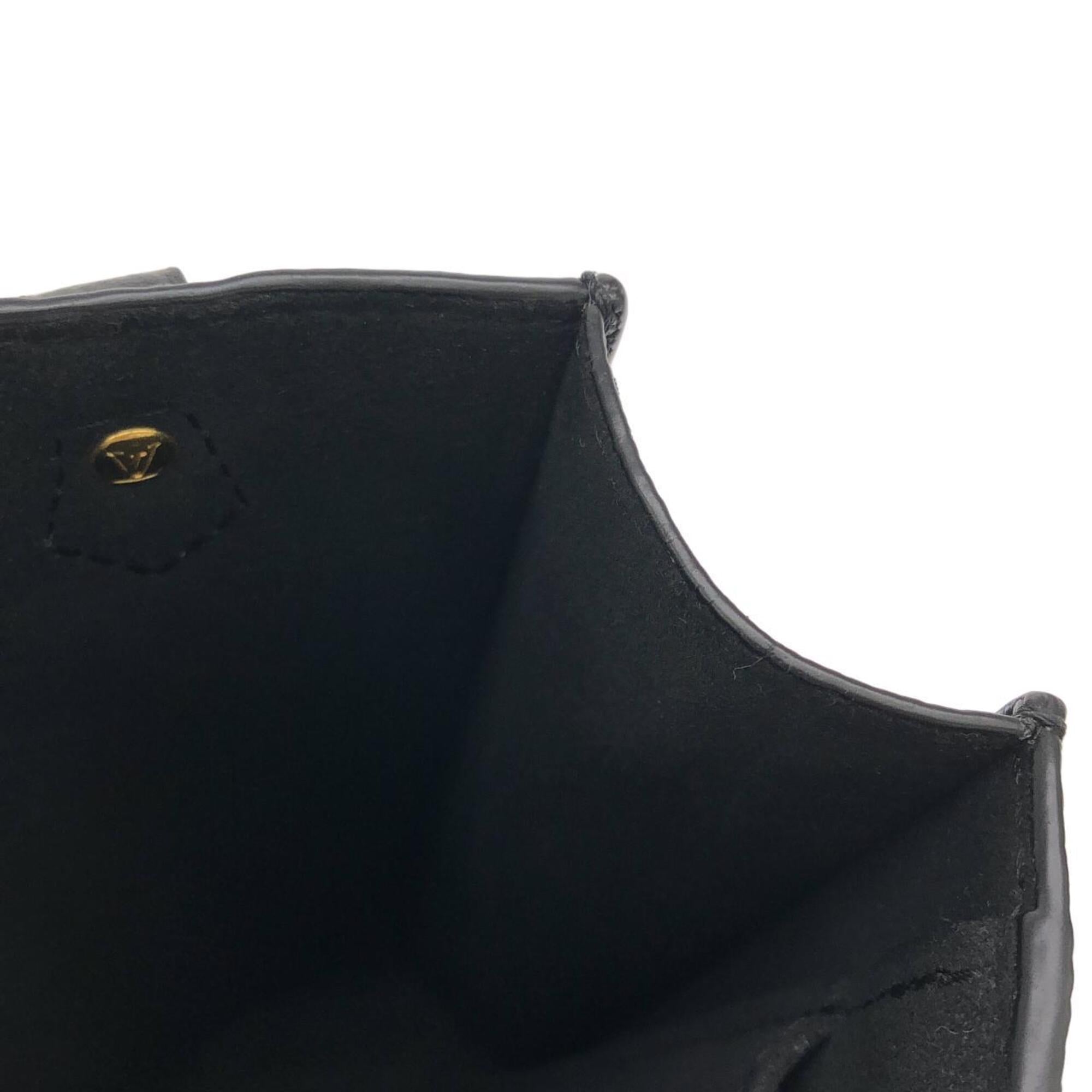 Louis Vuitton Beige Black Leather Shoulder Bag (Pre-Owned)