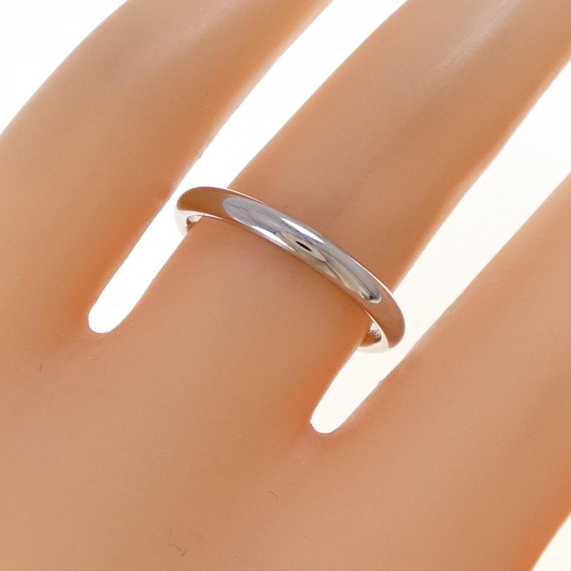 Chanel Platinum Platinum 950 Band Ring (Pre-Owned)