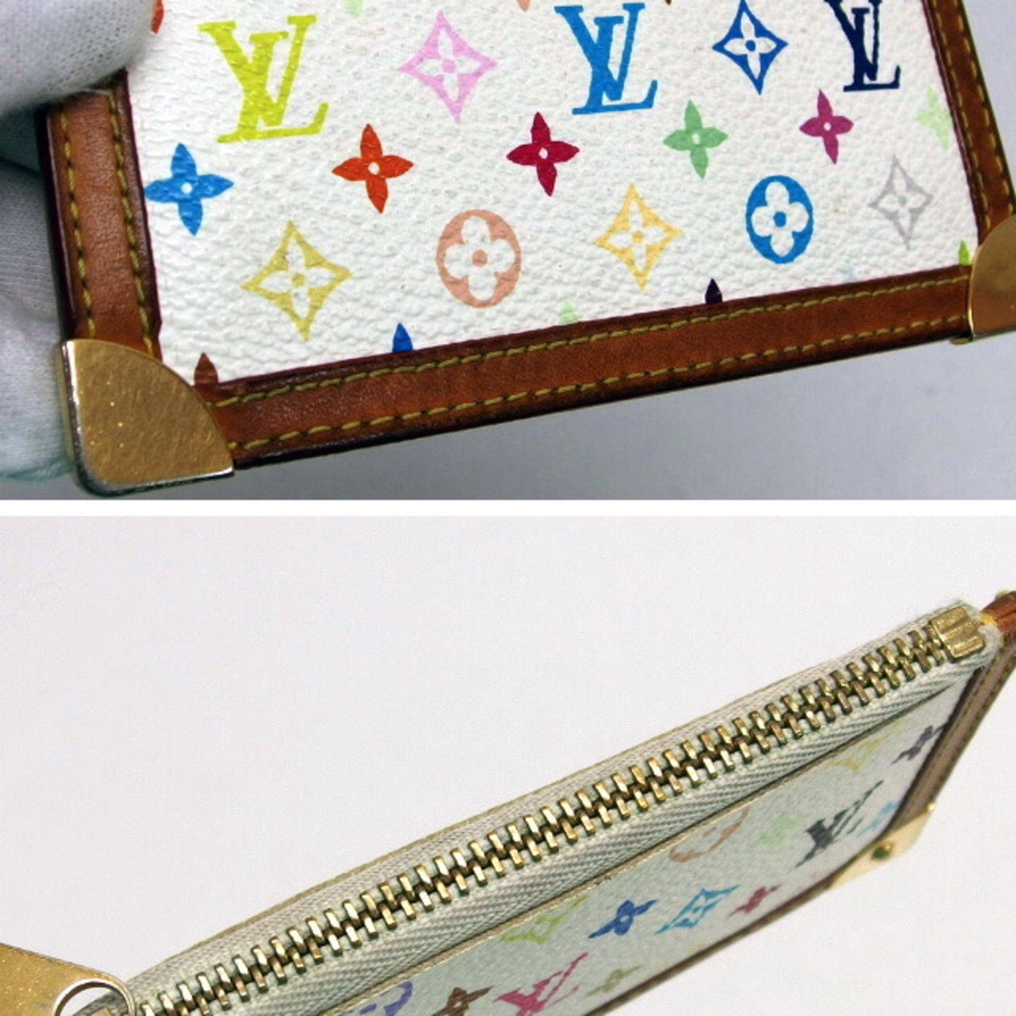 Louis Vuitton Monogram Multicolore Blanc White Monogram Multicolore Coin Purse/Coin Case (Pre-Owned)