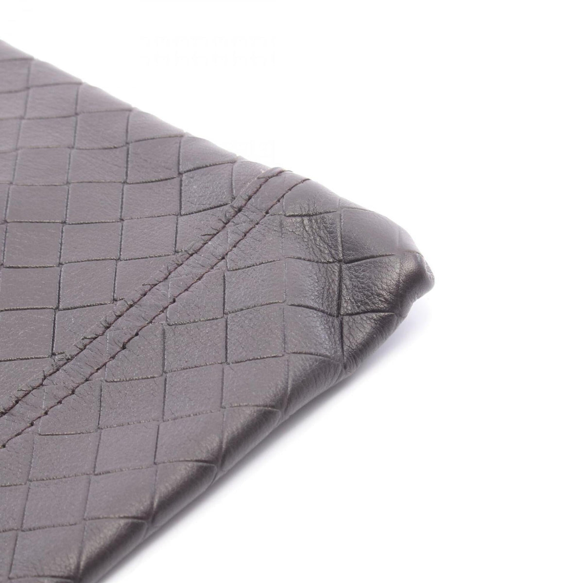 Bottega Veneta Brown Leather Clutch Bag Handbag (Pre-Owned)