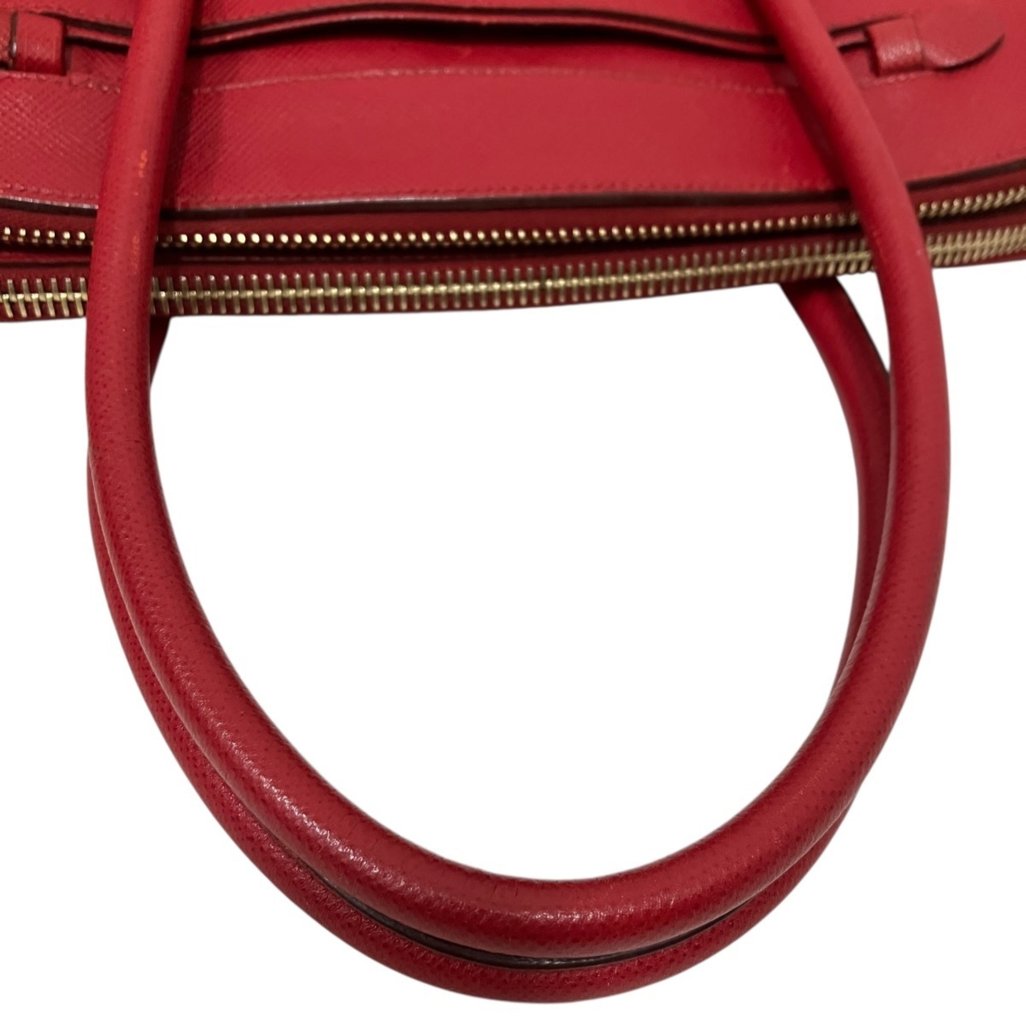 Prada Bordeaux Leather Shoulder Bag (Pre-Owned)