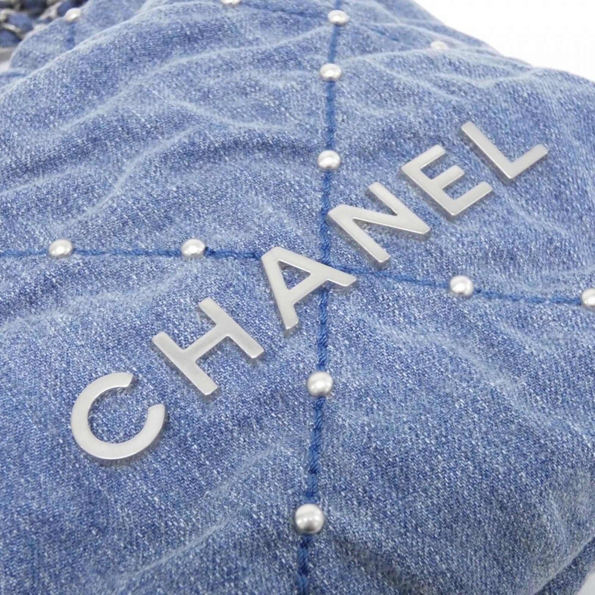 Chanel Blue Denim Handbag (Pre-Owned)