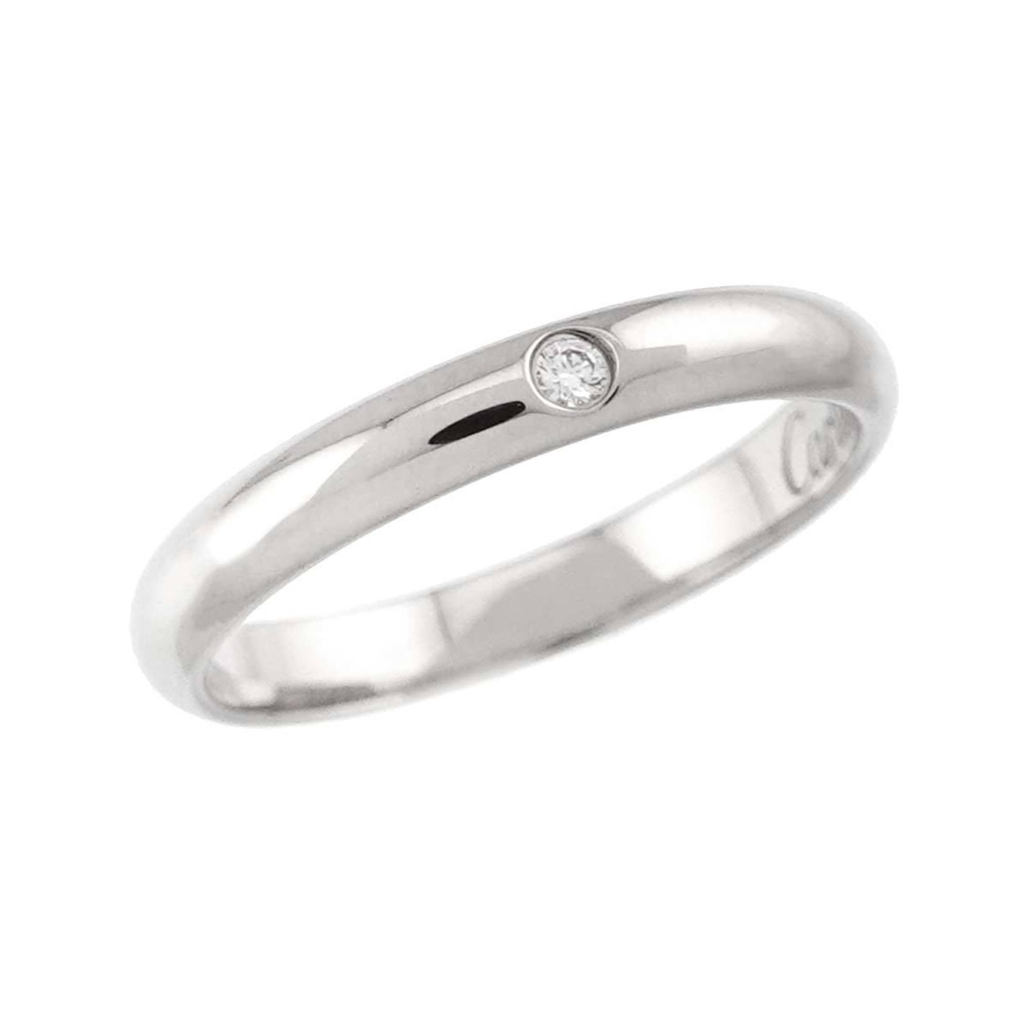 Cartier Silver Platinum 950 Band Ring (Pre-Owned)