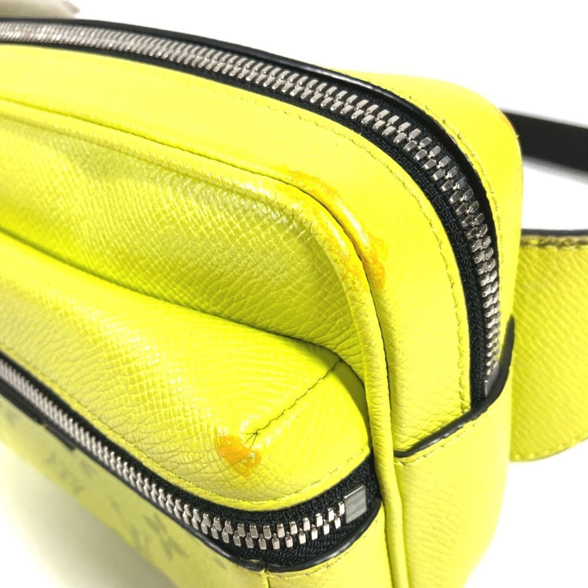Louis Vuitton Yellow Taigarama Monogram Canvas Shoulder Bag Sling Bag (Pre-Owned)