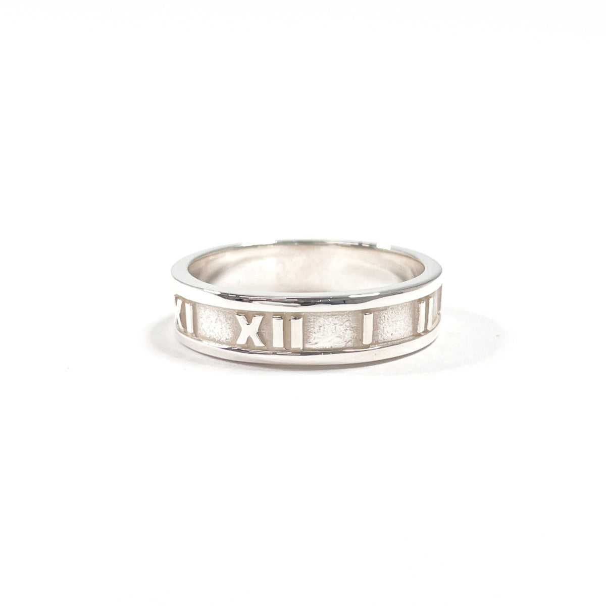 Tiffany Atlas Silver Silver 925 Band Ring (Pre-Owned)