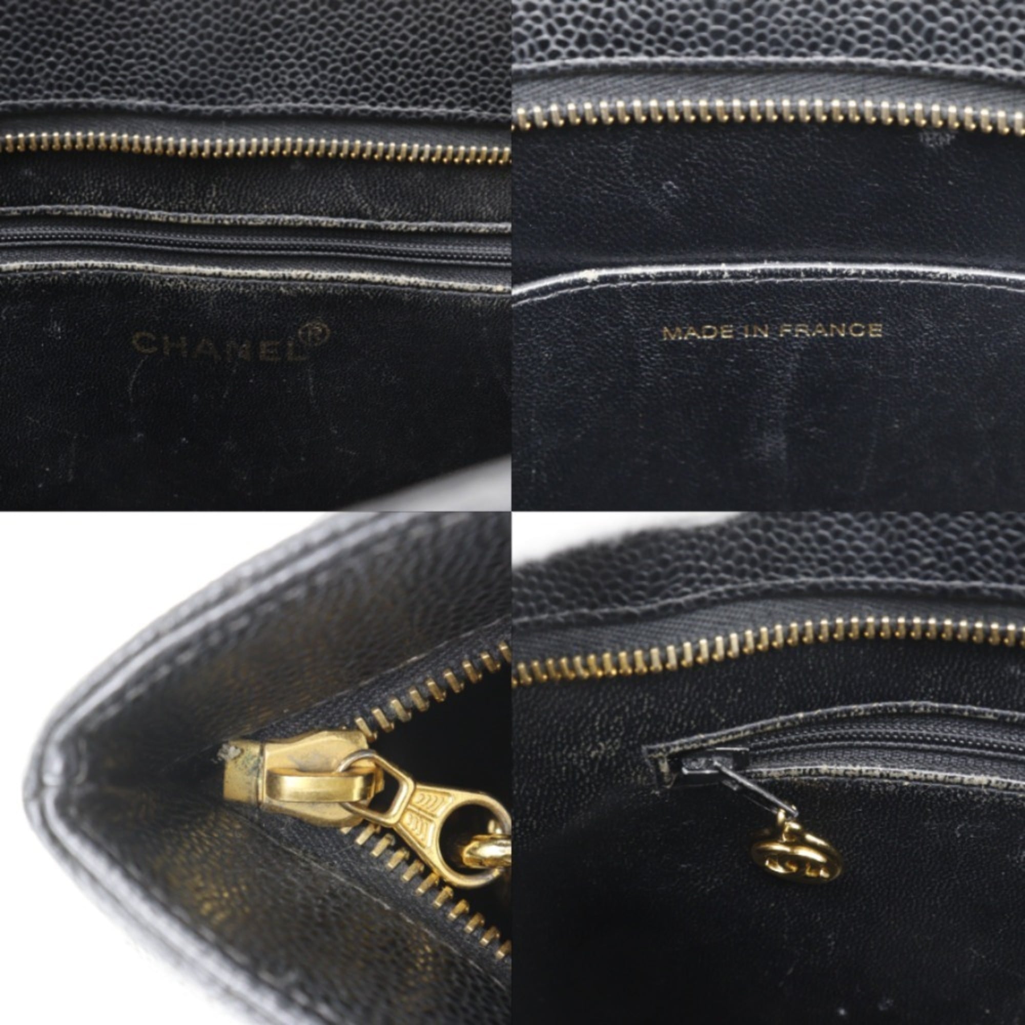 Chanel Black Grained Calfskin Tote Bag (Pre-Owned)
