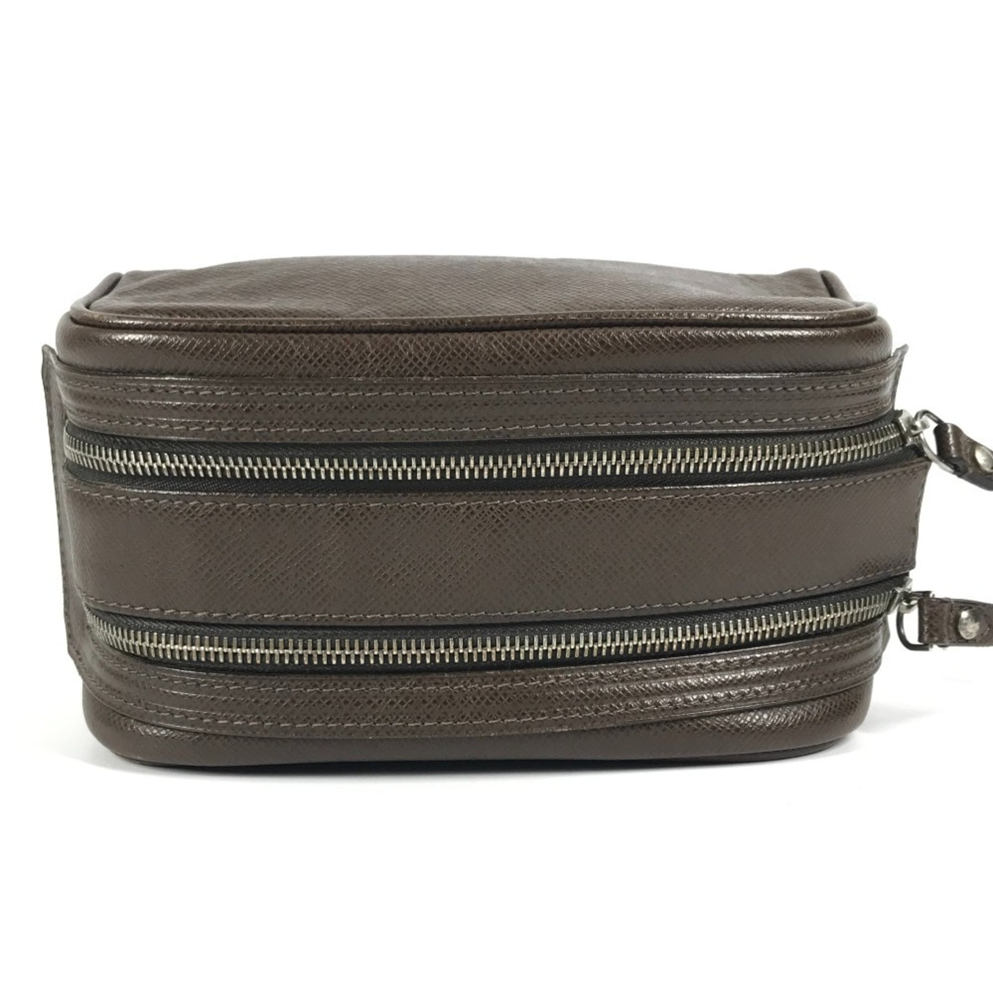 Louis Vuitton Brown Grizzly Taiga Leather Pouch (Pre-Owned)