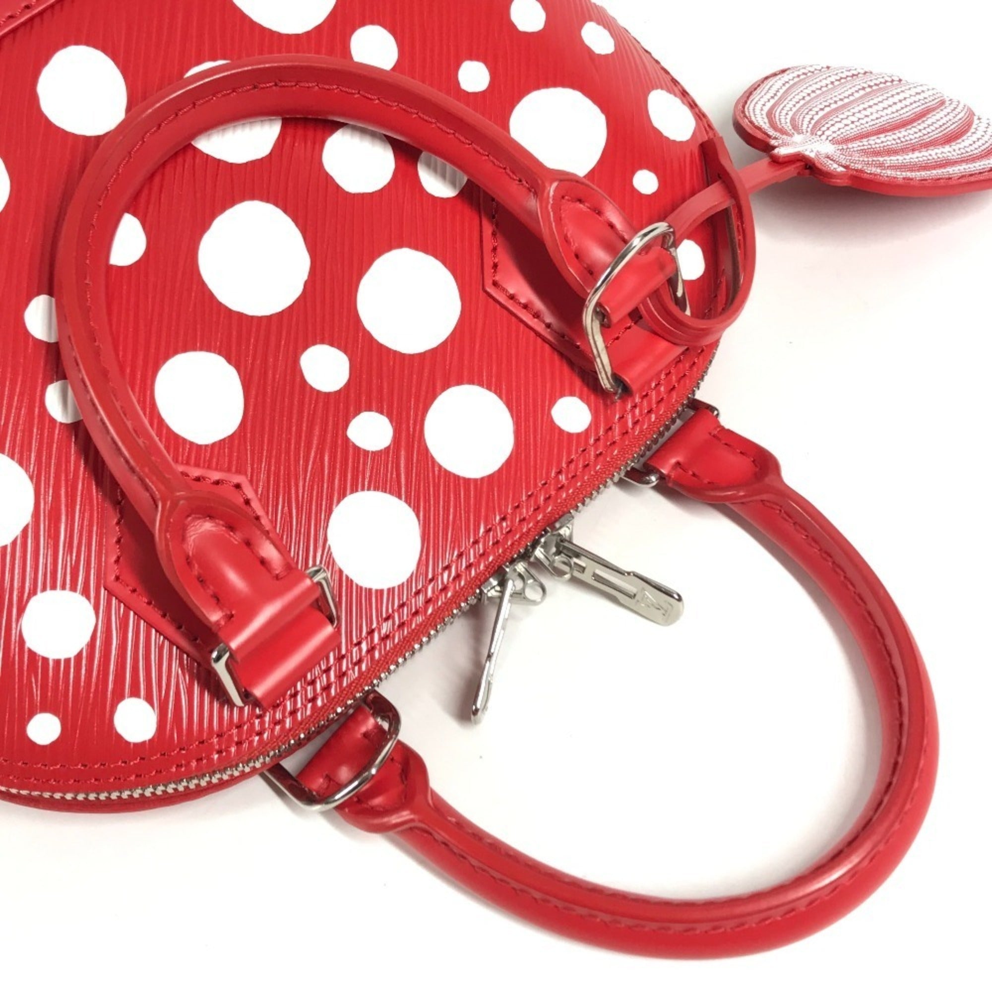 Louis Vuitton Yayoi Kusama Red Color White Epi Leather Handbag Shoulder Bag (Pre-Owned)