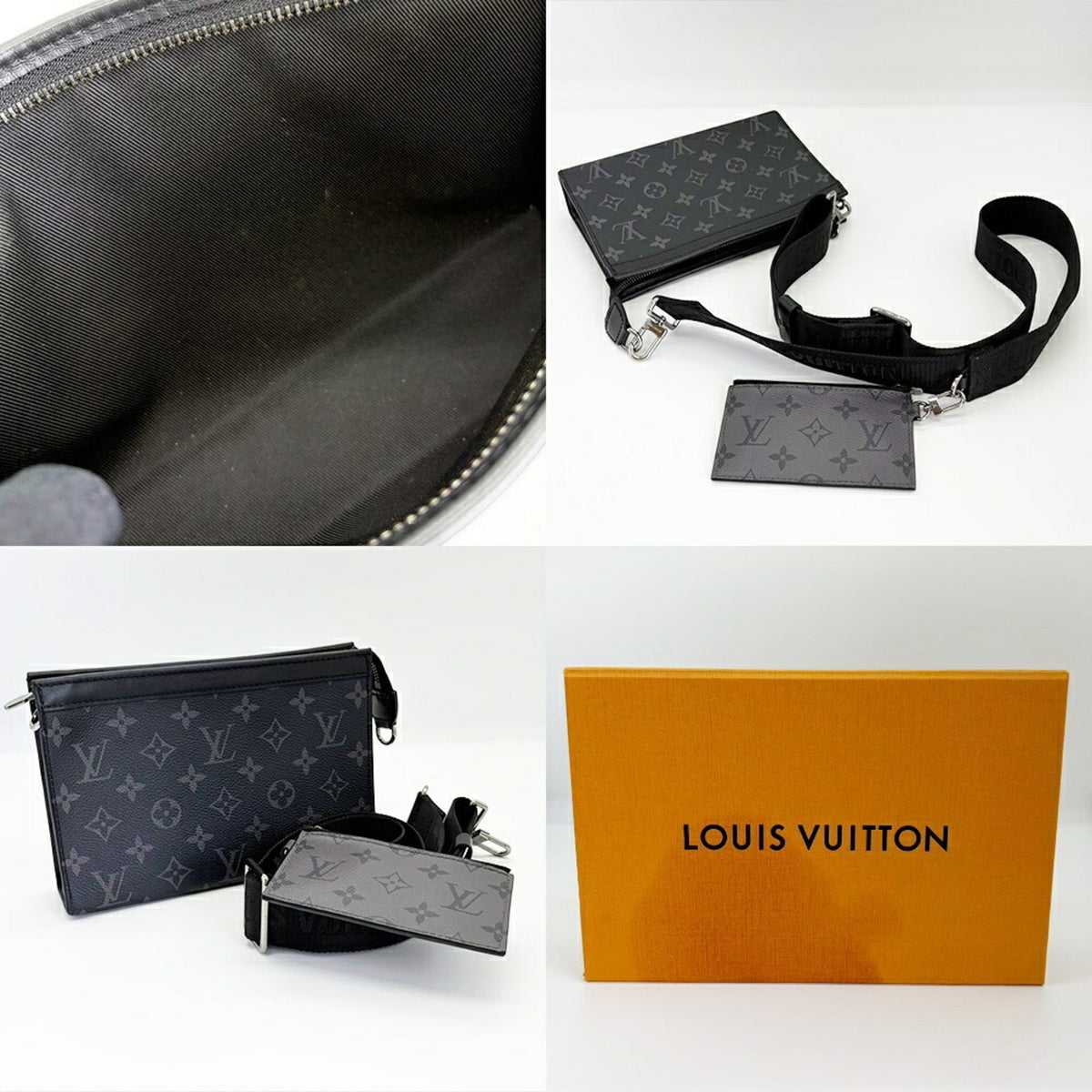 Louis Vuitton Monogram Eclipse Canvas Coin Purse/Coin Case (Pre-Owned)