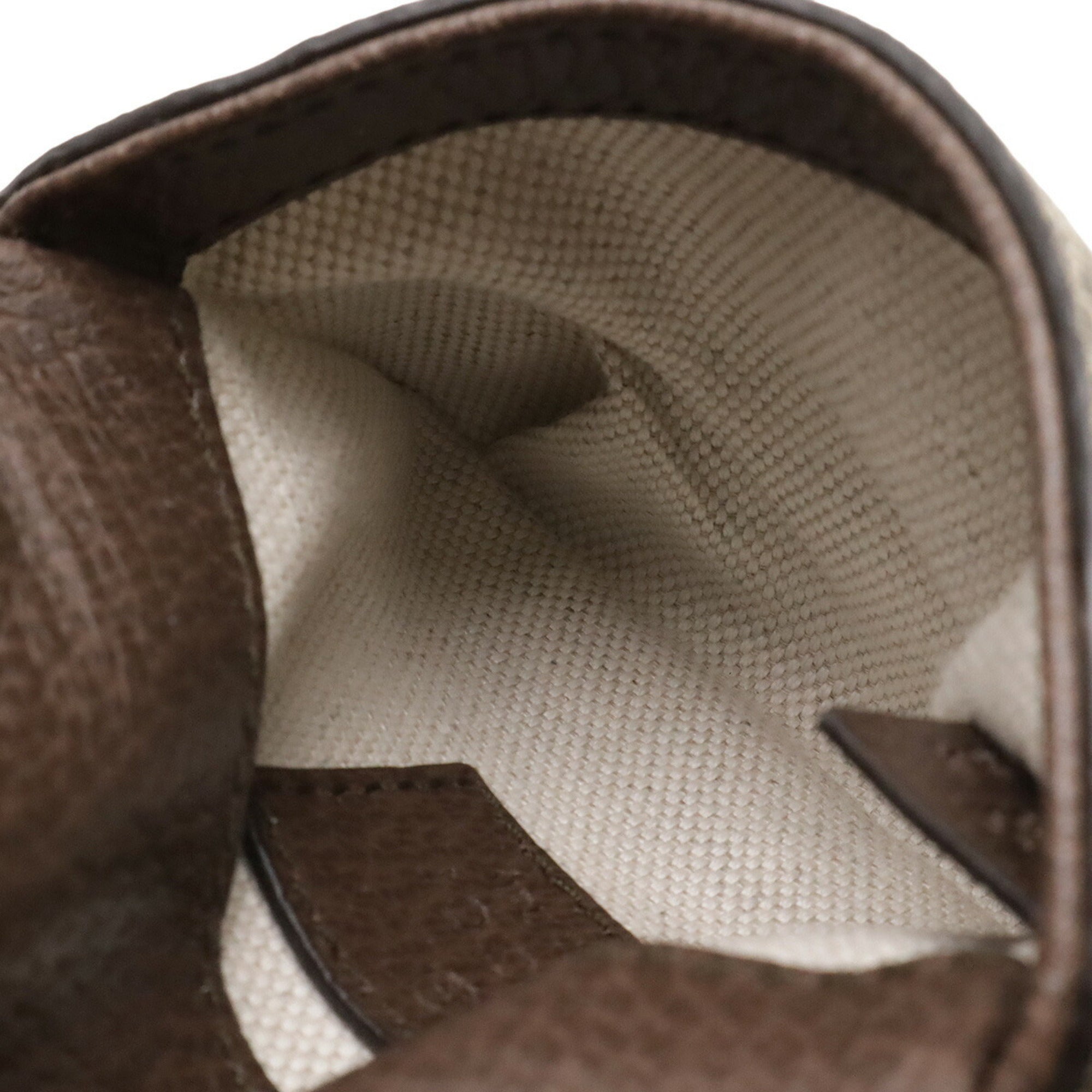 Gucci Beige Brown Gg Supreme Leather Shoulder Bag (Pre-Owned)