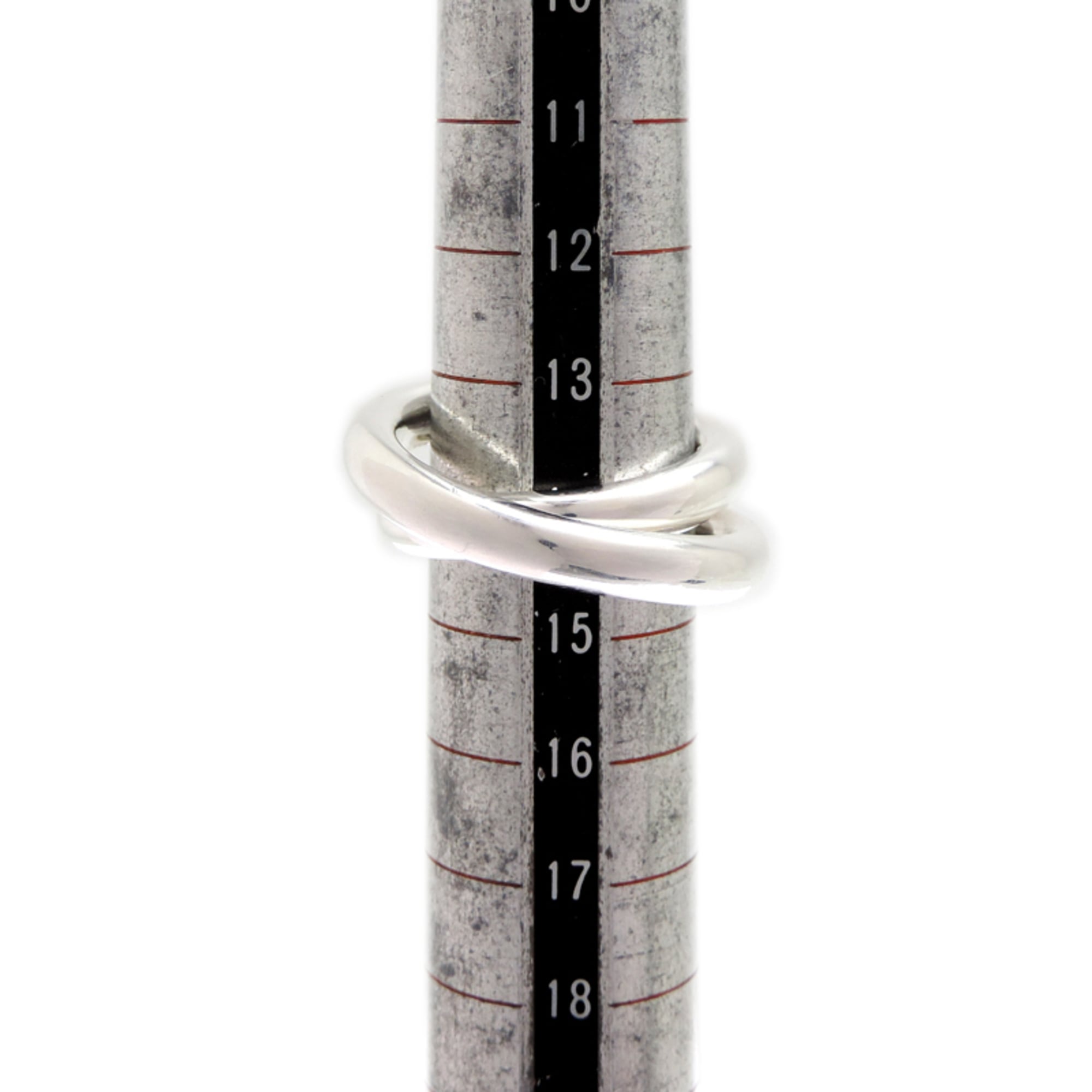 Hermes Silver 925 Band Ring (Pre-Owned)