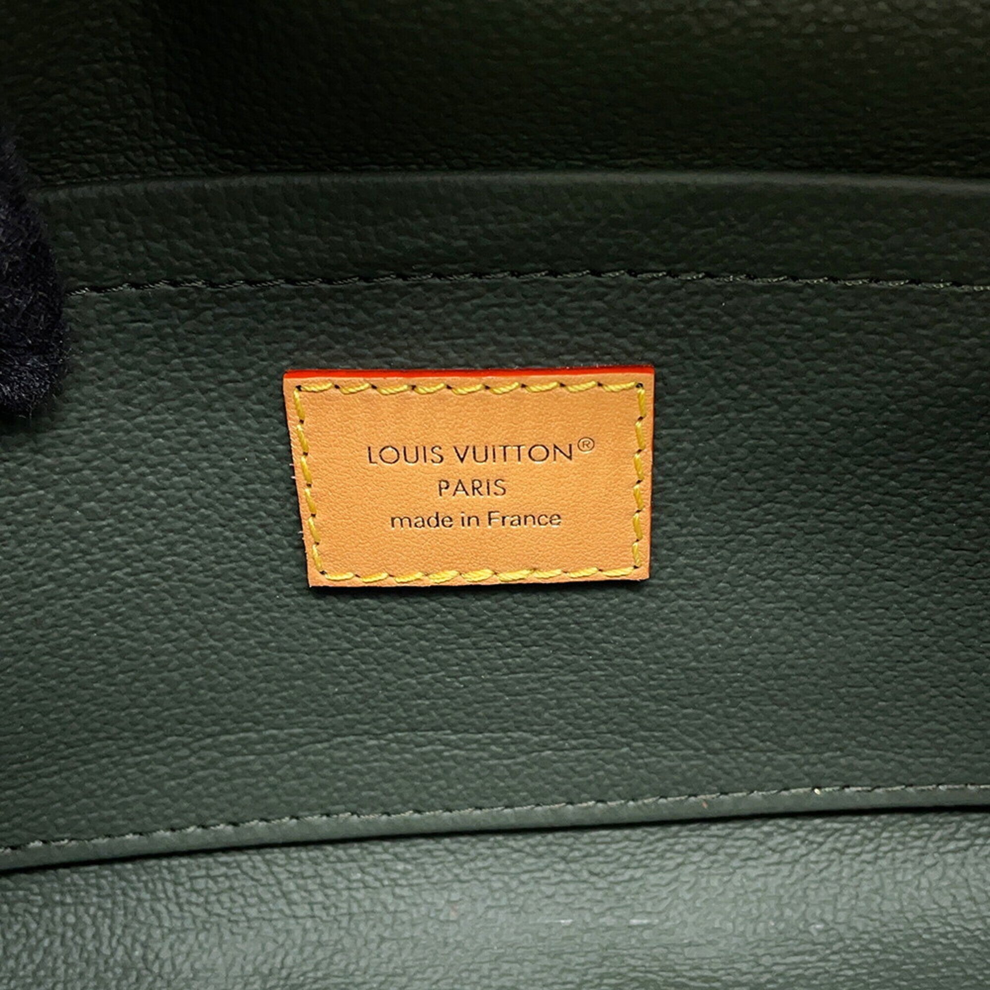 Louis Vuitton Green Khaki Monogram Monogram Clutch Bag Handbag Pouch (Pre-Owned)
