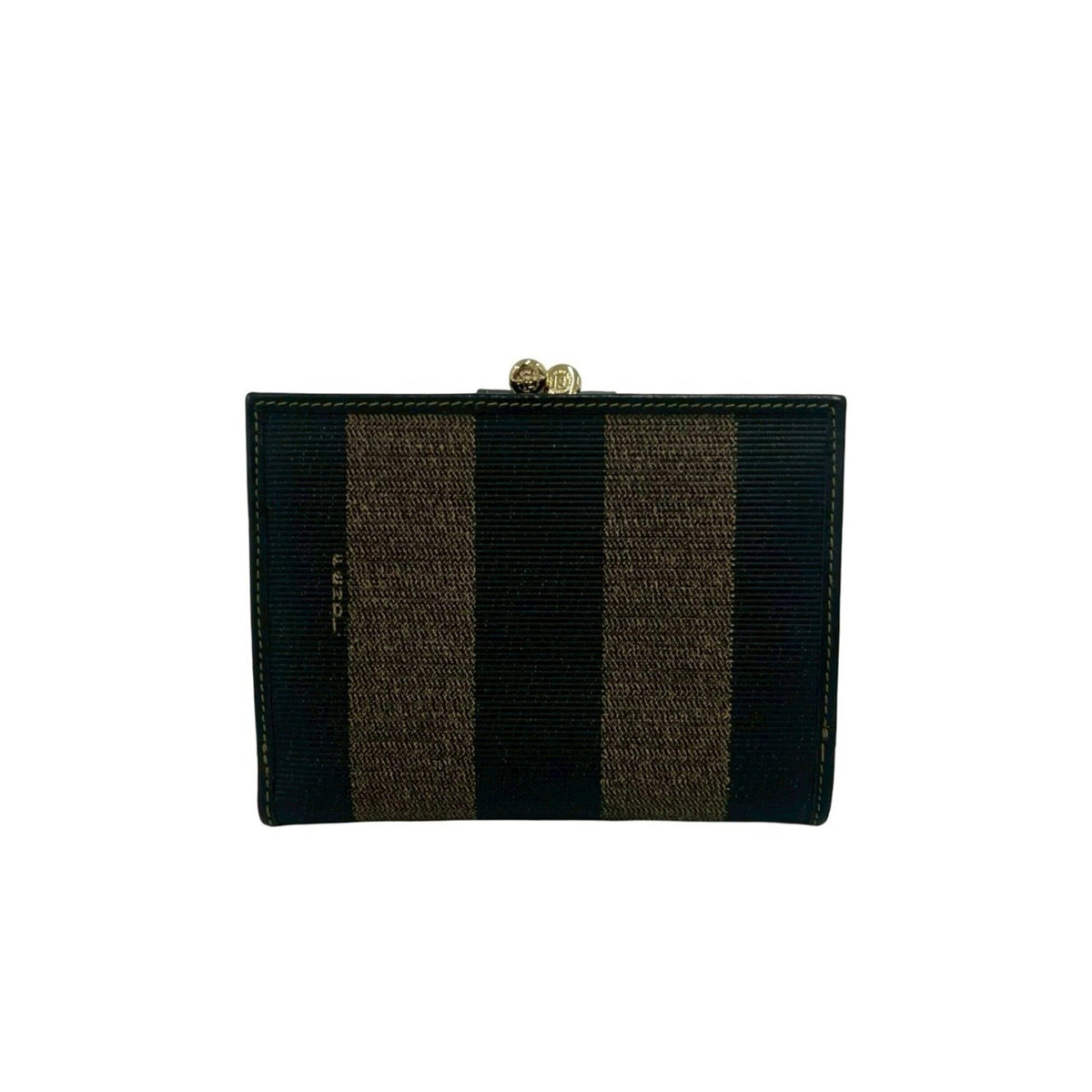 Fendi Brown Khaki Pvc Leather Wallet (Bi-Fold) (Pre-Owned)