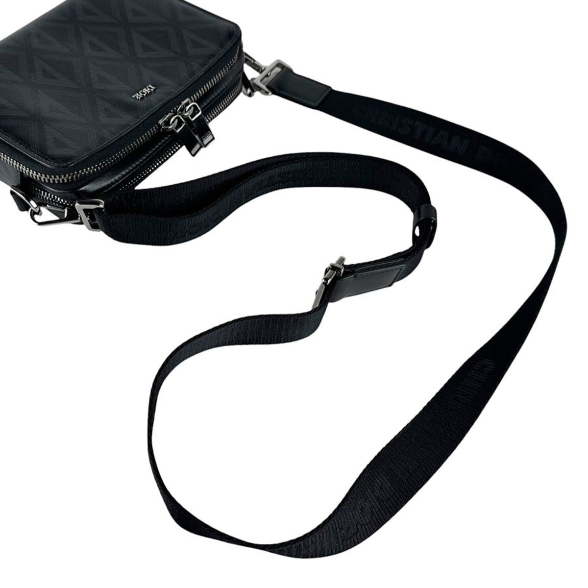 Christian Dior Black Coated Canvas Shoulder Bag (Pre-Owned)