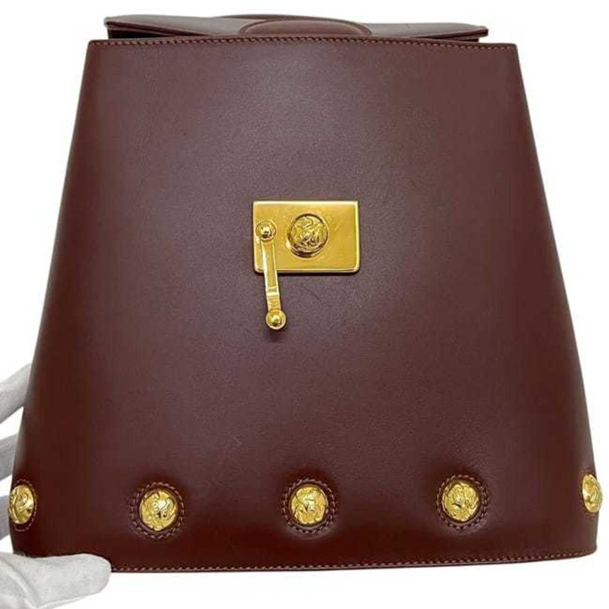 Salvatore Ferragamo Brown Leather Handbag Shoulder Bag (Pre-Owned)