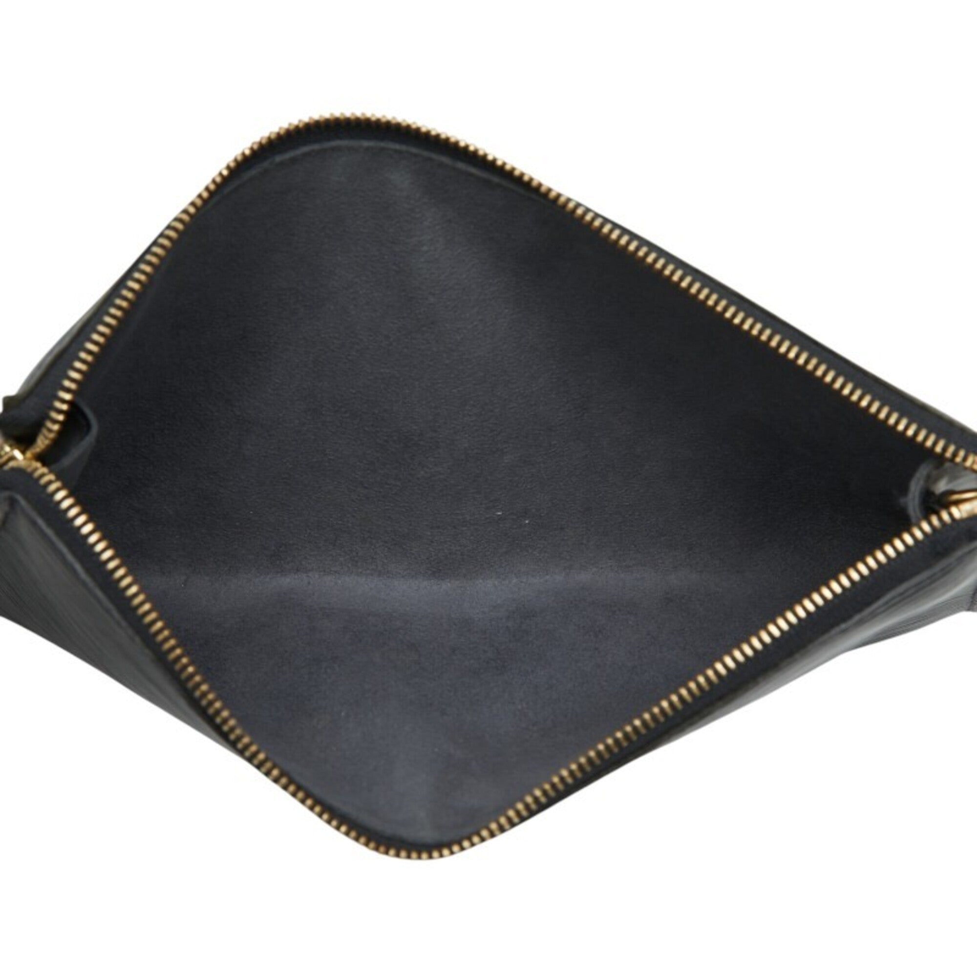 Louis Vuitton Black Noir Leather Handbag Pochette (Pre-Owned)