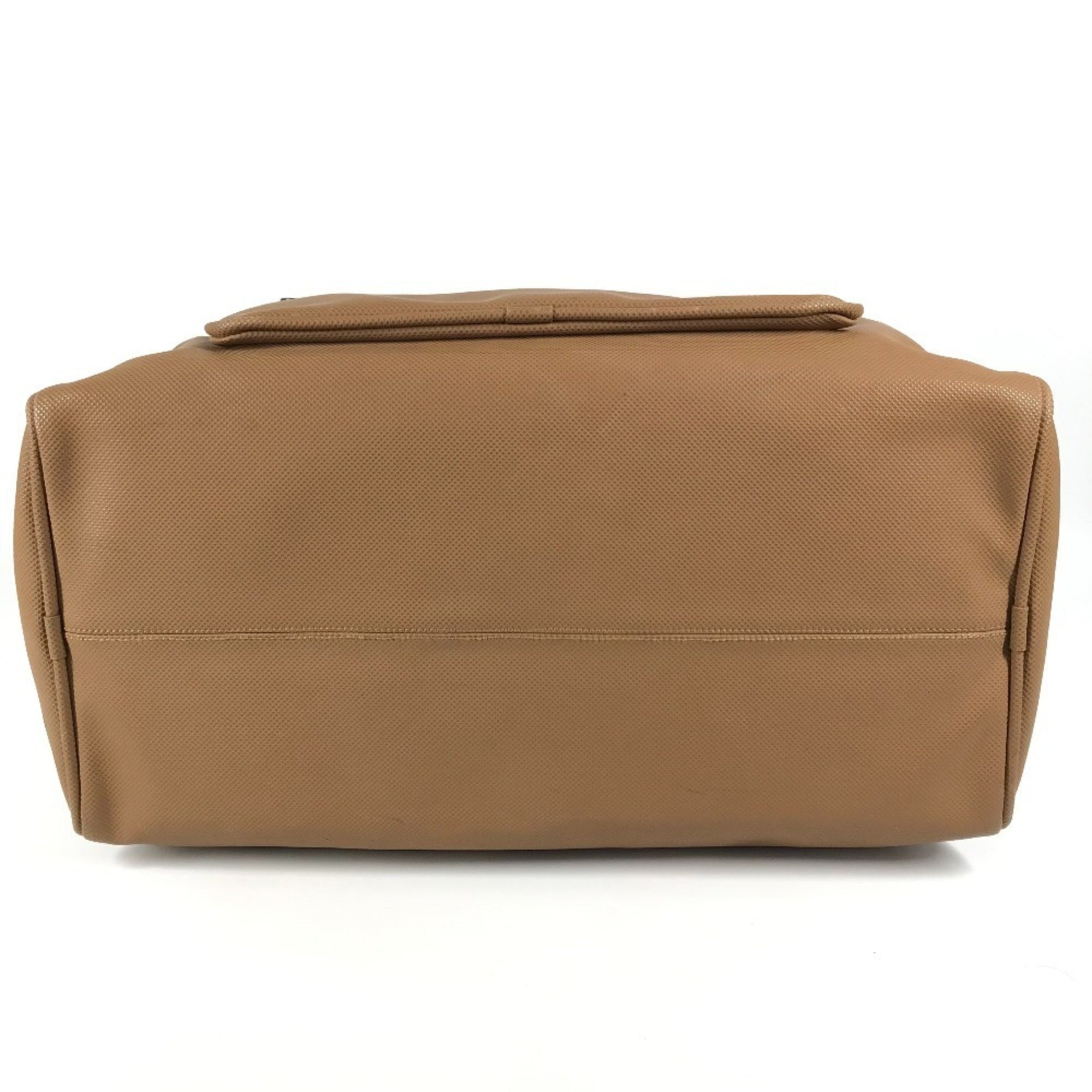 Bottega Veneta Beige Orange Pvc Boston Bag Shoulder Bag (Pre-Owned)