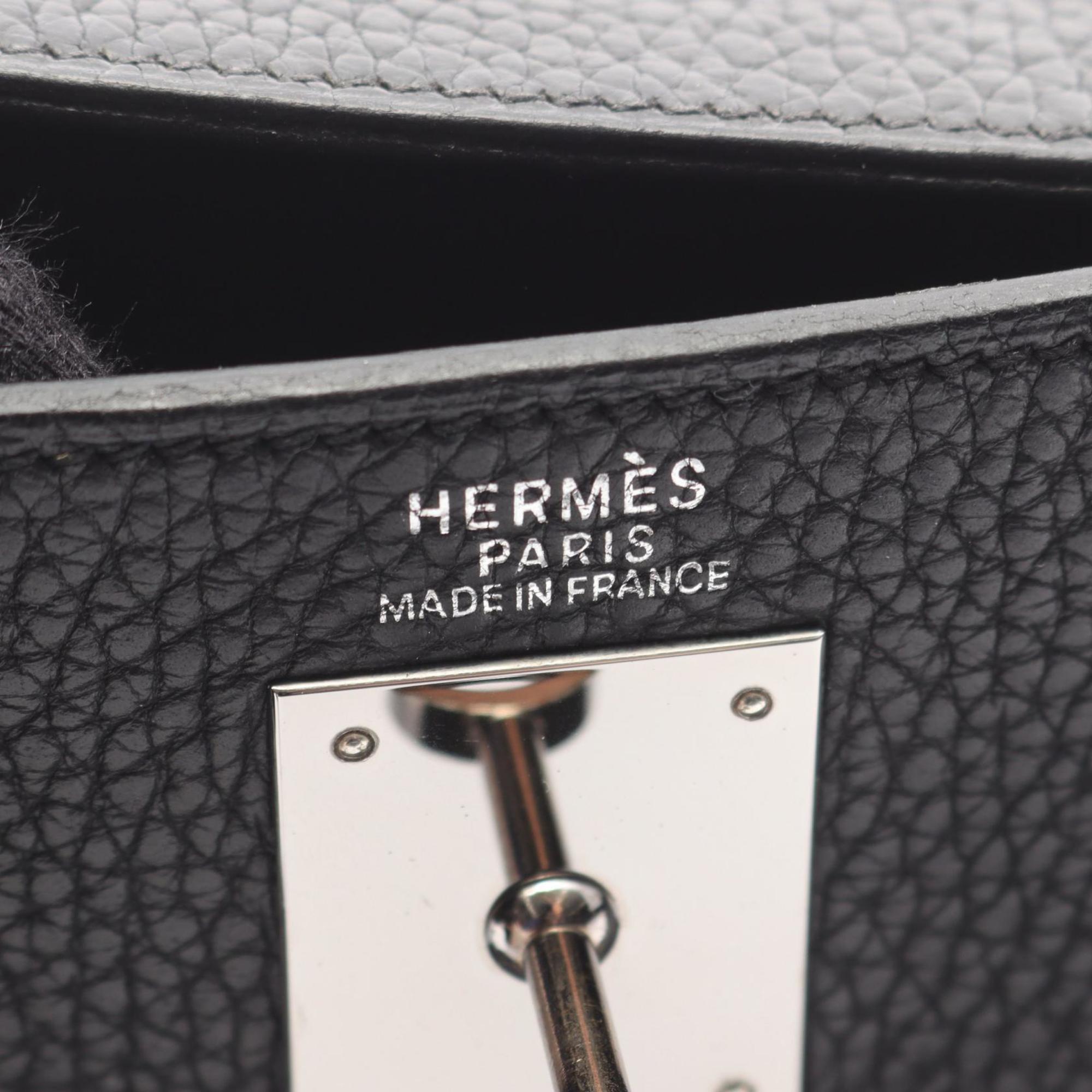 Hermes Black Togo Leather Handbag (Pre-Owned)