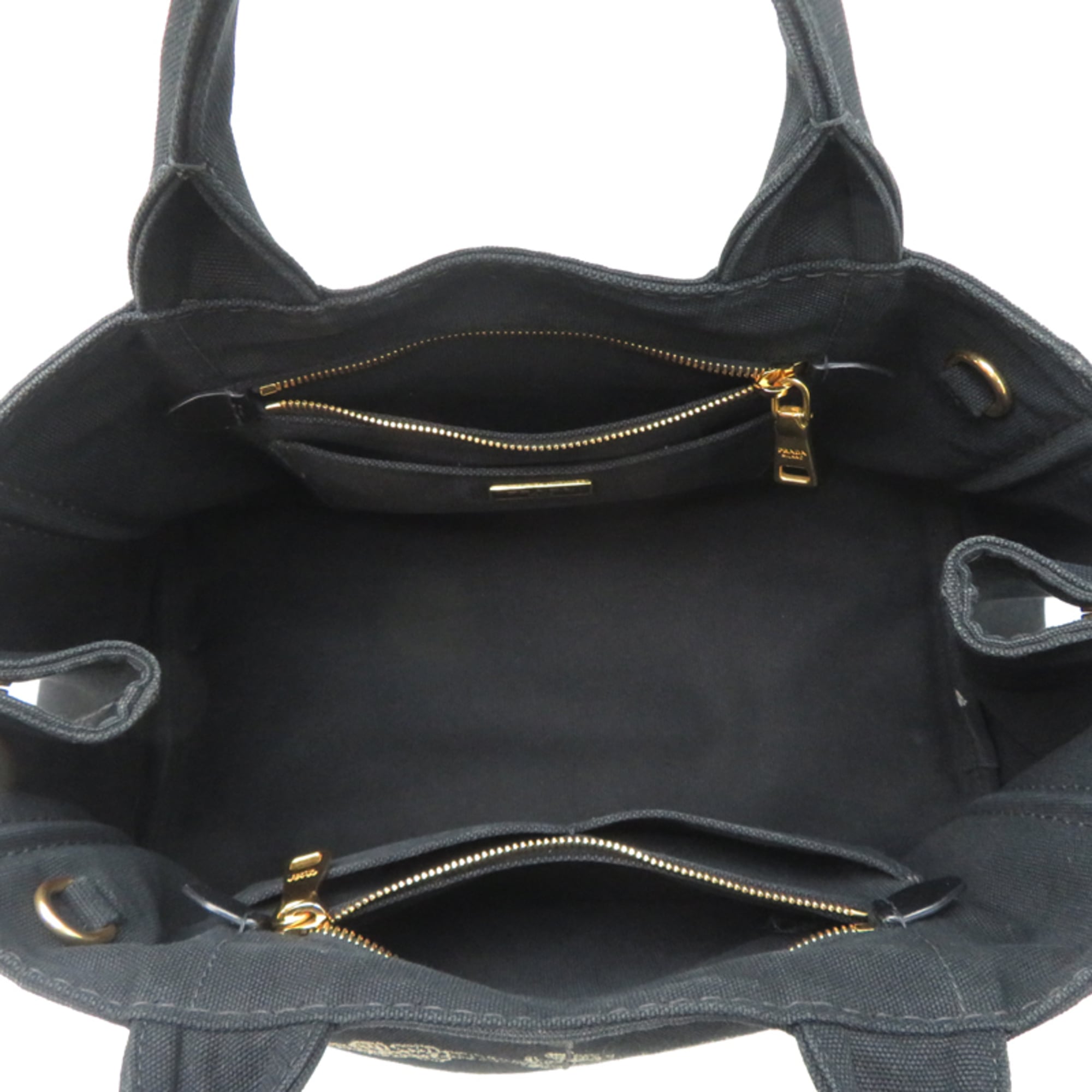 Prada Black Canvas Tote Bag (Pre-Owned)