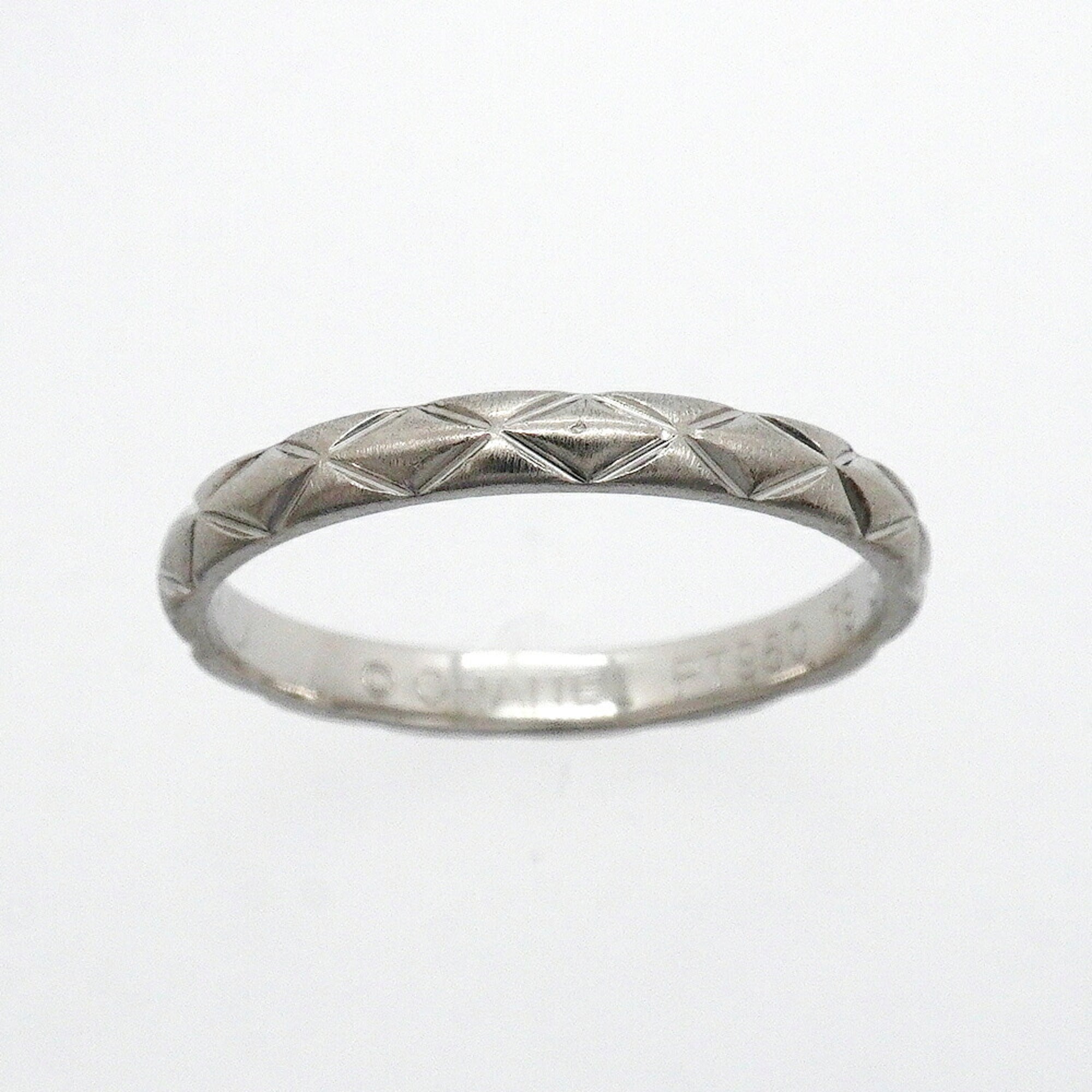 Chanel Platinum 950 Band Ring (Pre-Owned)