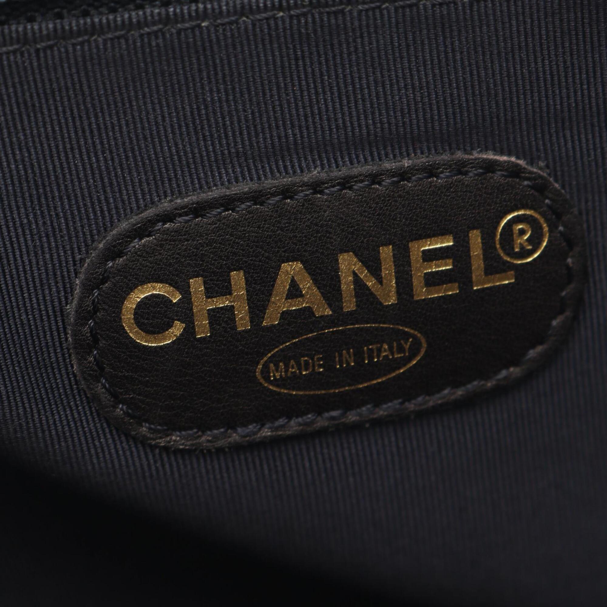Chanel Navy Canvas Handbag (Pre-Owned)