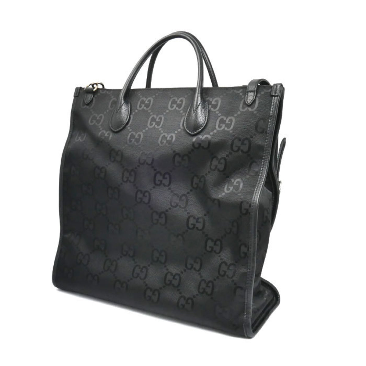 Gucci Black Nylon Leather Shoulder Bag (Pre-Owned)