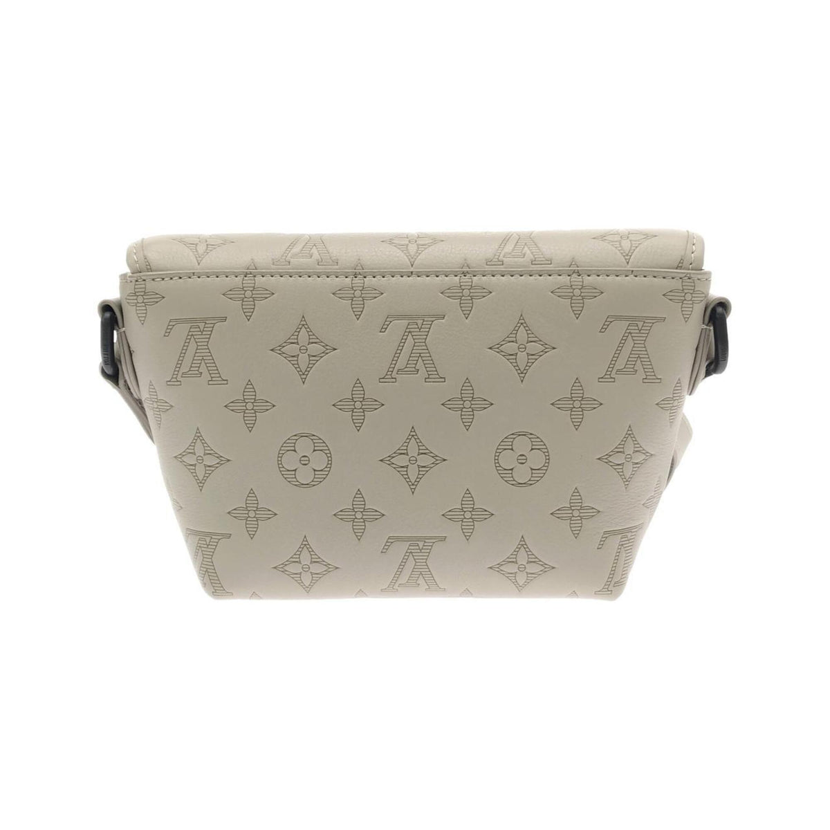 Louis Vuitton Beige Black Leather Shoulder Bag (Pre-Owned)