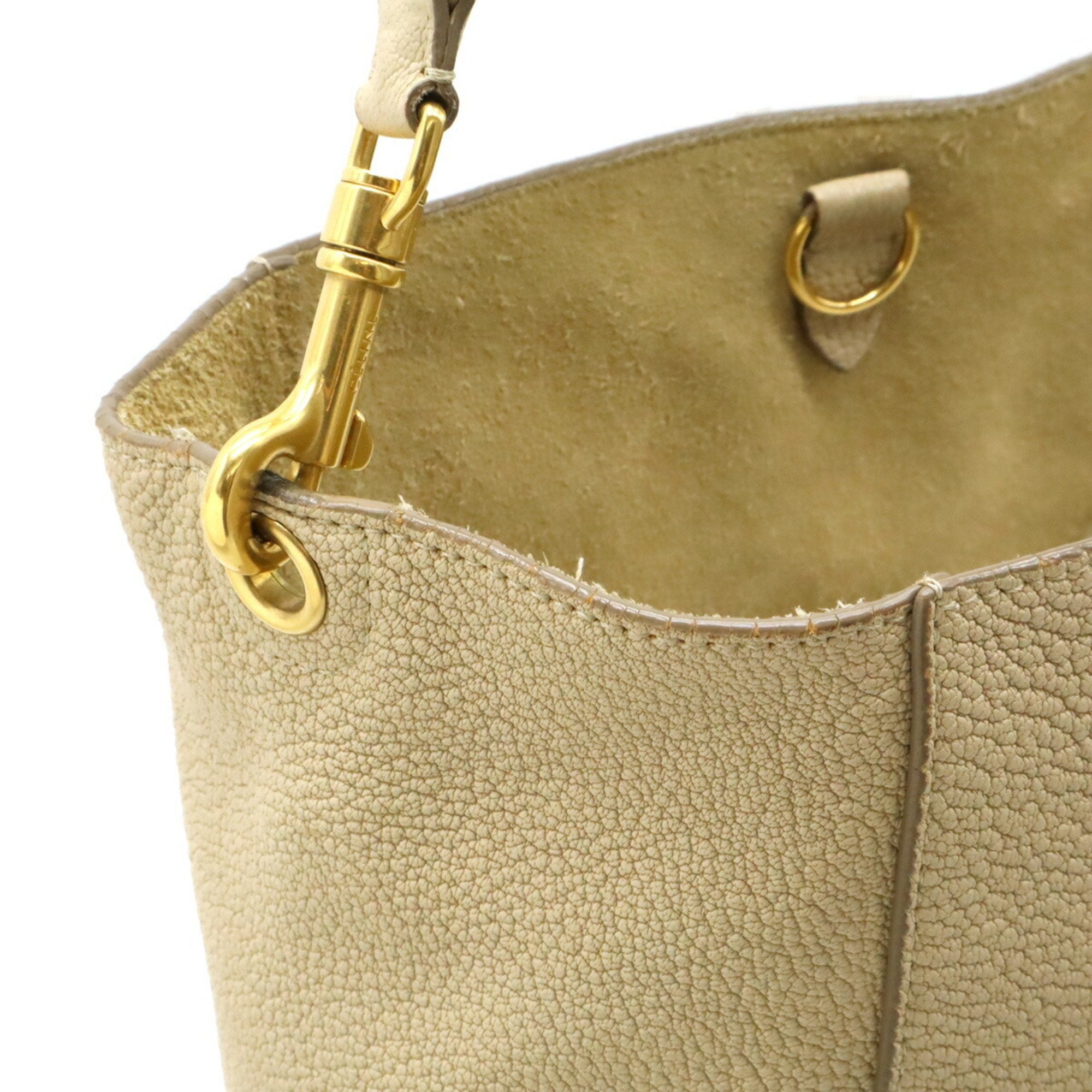 Celine Beige Leather Shoulder Bag (Pre-Owned)