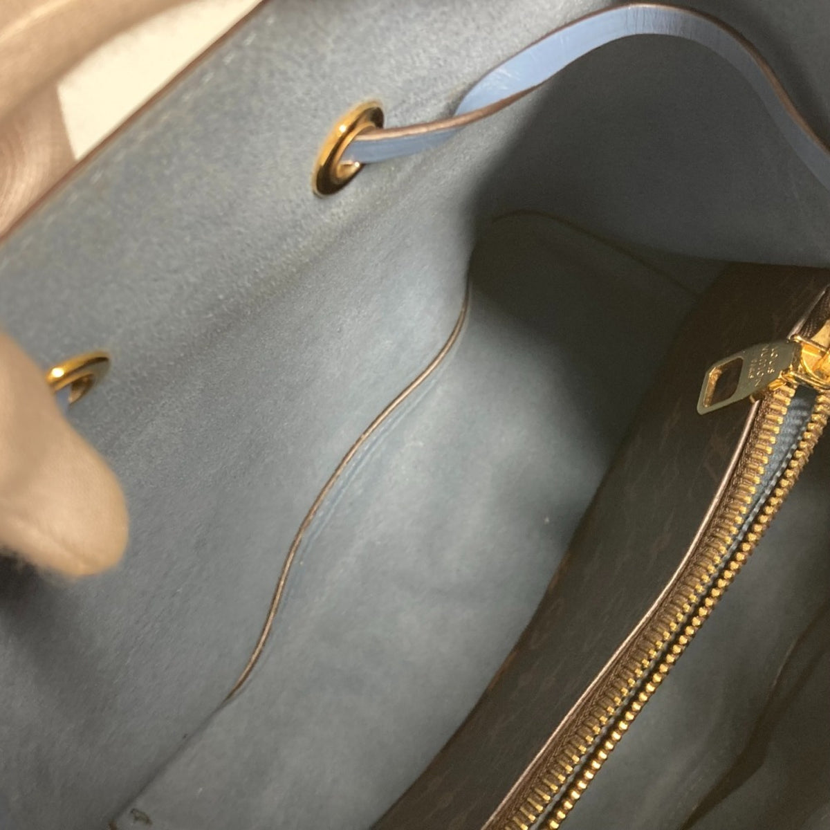 Louis Vuitton Blue Blue Jean Brown Monogram Shoulder Bag (Pre-Owned)