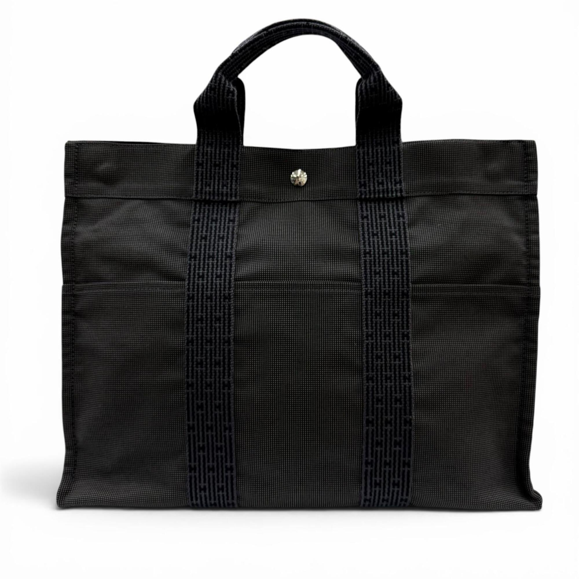 Hermes Gray Polyamide Polyester Tote Bag (Pre-Owned)
