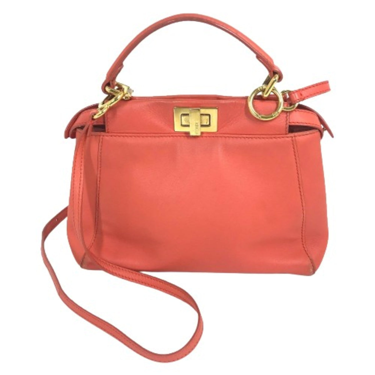 Fendi Pink Leather Handbag (Pre-Owned)