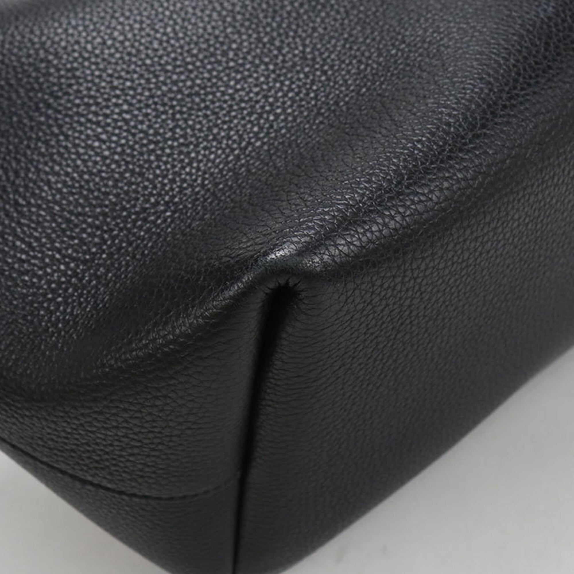 Salvatore Ferragamo Black Leather Pouch Tote Bag (Pre-Owned)