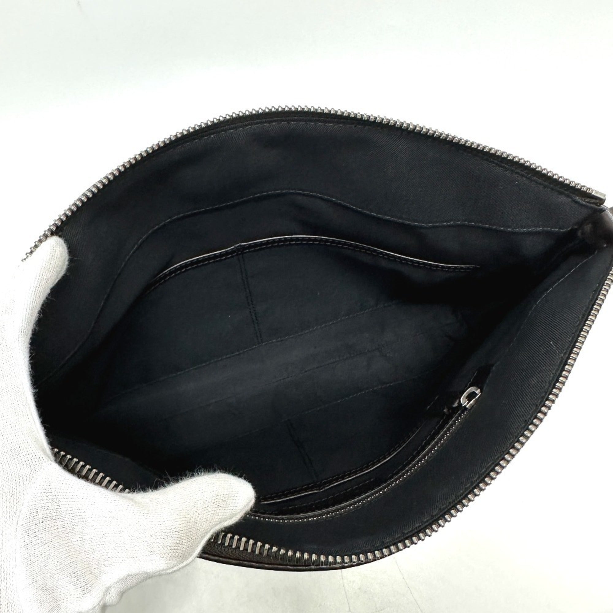 Bvlgari Brown Leather Clutch Bag (Pre-Owned)