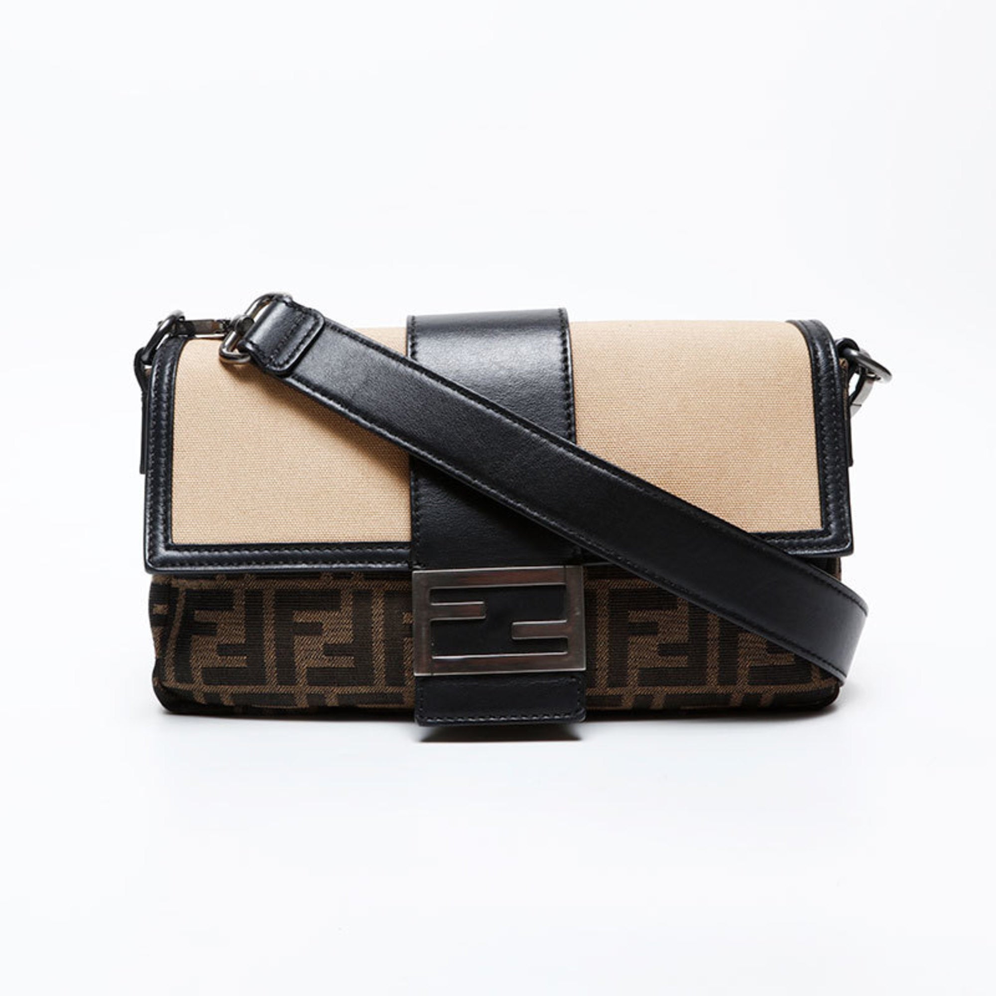 Fendi Zucca Brown Shoulder Bag (Pre-Owned)