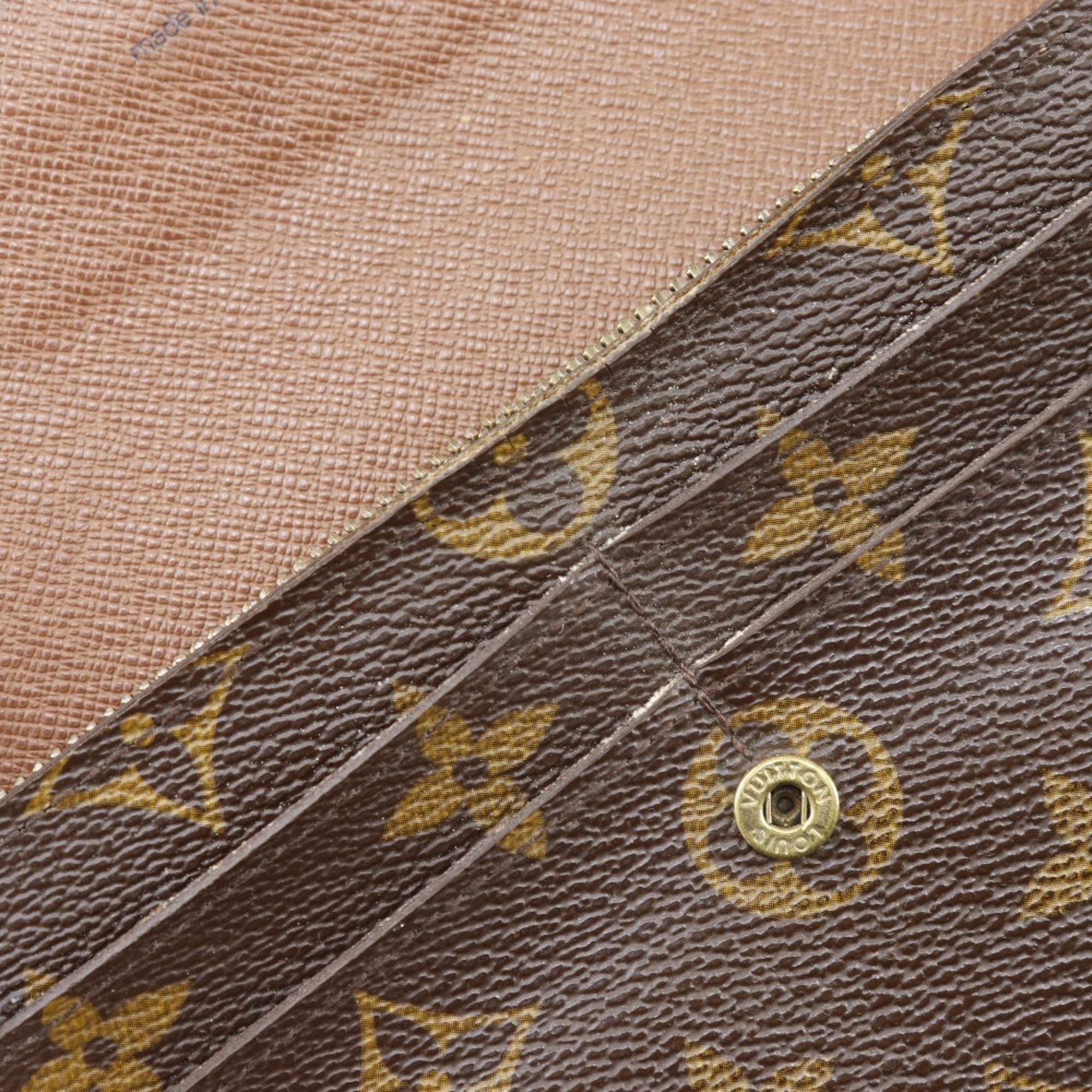 Louis Vuitton Brown Monogram Canvas Long Wallet (Bi-Fold) (Pre-Owned)