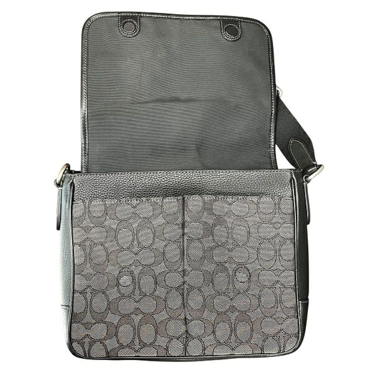Coach Black Signature Line Shoulder Bag (Pre-Owned)