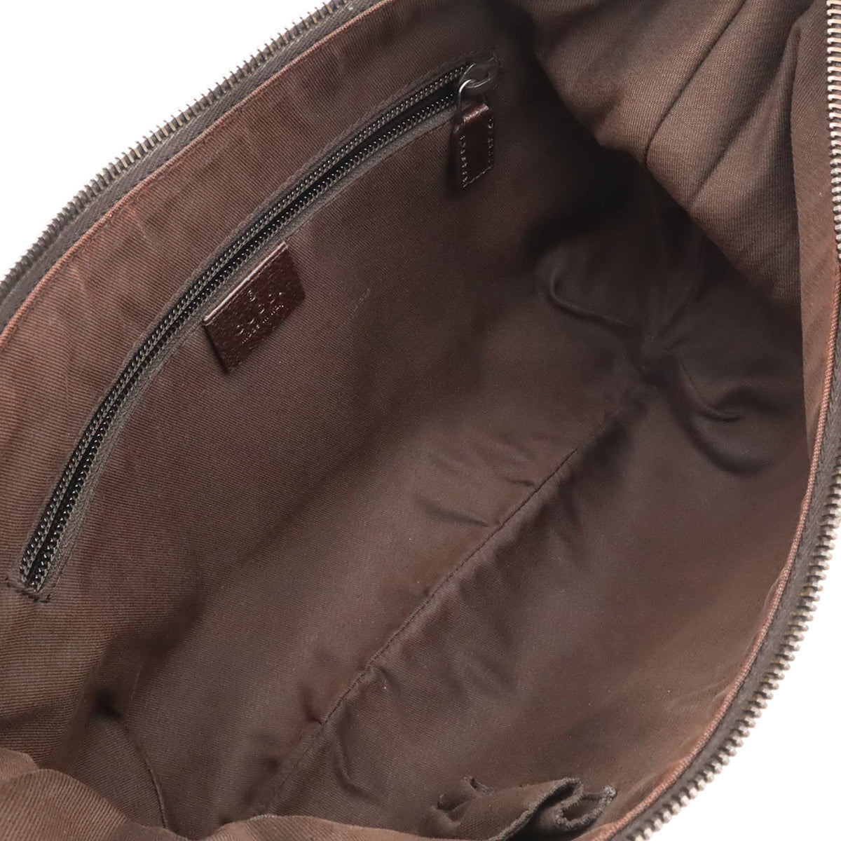 Gucci Gg Canvas Beige Brown Dark Brown Green Khaki Red Color Canvas Leather Shoulder Bag (Pre-Owned)